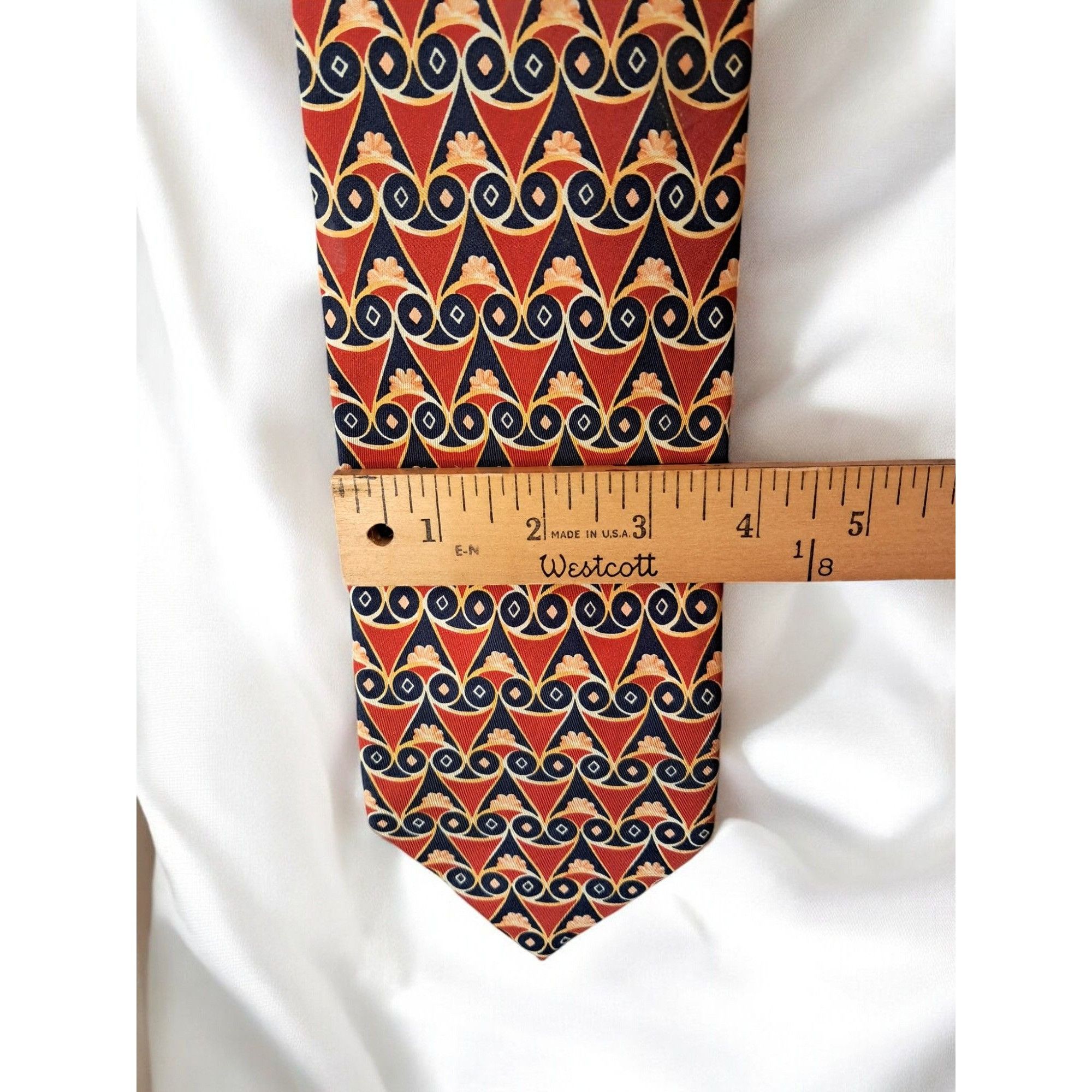 Vintage Ricci Como Firenze 100% Silk Tie—Vintage 1990s Italian Luxur Size ONE SIZE - 9 Thumbnail