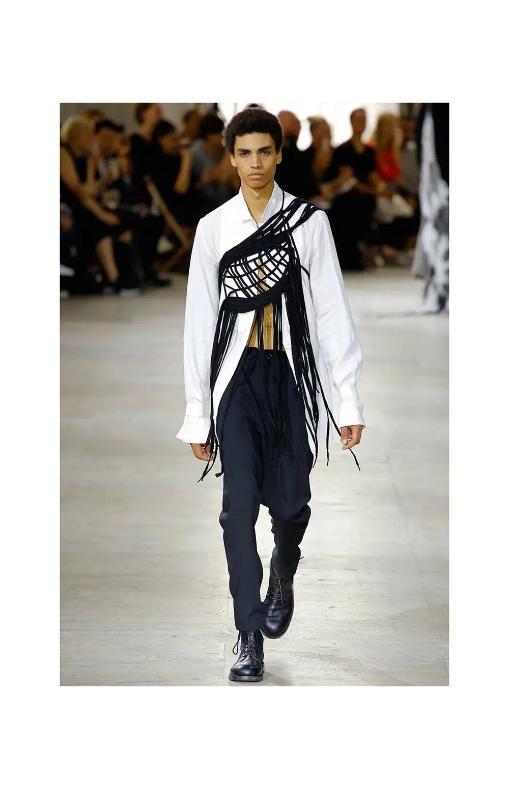 Ann Demeulemeester SS17 Removable Strap Cuff Tuxedo Hemp Shirt Jacket | S Size US M / EU 48-50 / 2 - 6 Thumbnail