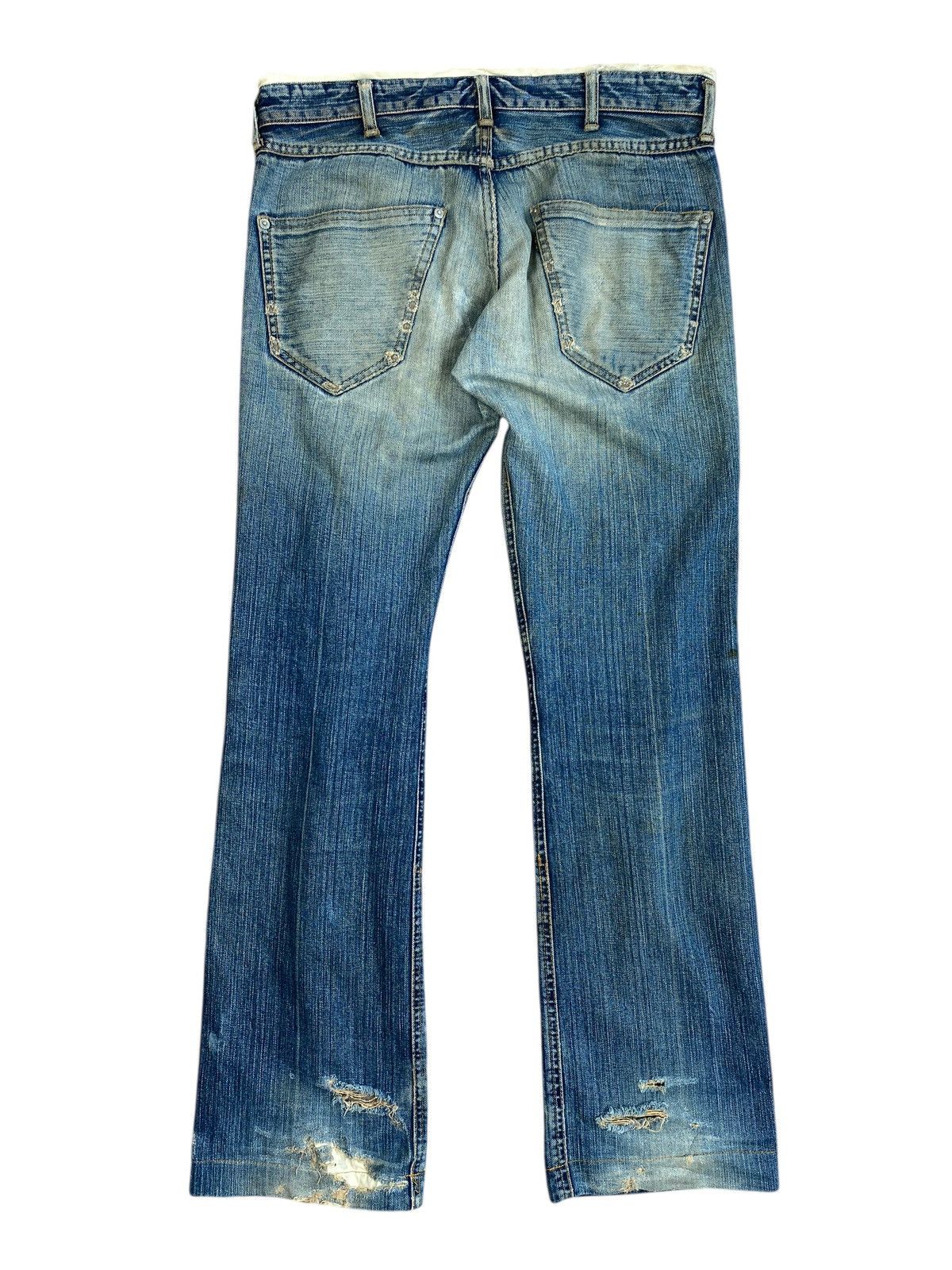 Japanese Brand Cosmic Wonder Jeans Distressed Mudwash Regular Fit Denim Size US 32 / EU 48 - 12 Thumbnail