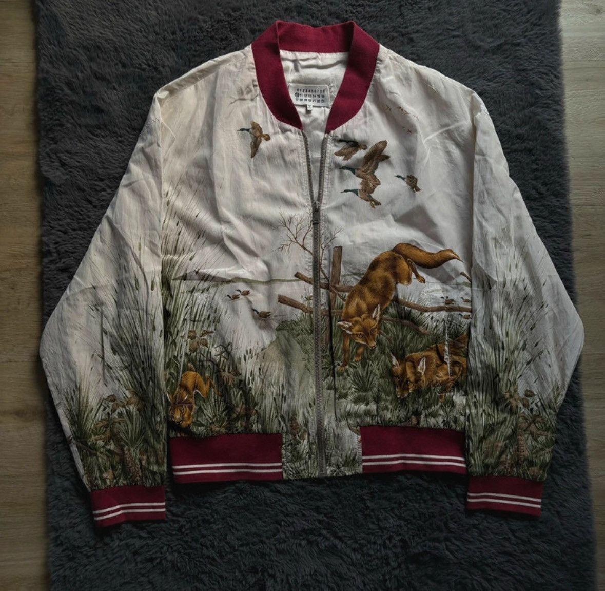 Maison Margiela Maison Margiela AW17 Fox Scene Silk Bomber | Grailed