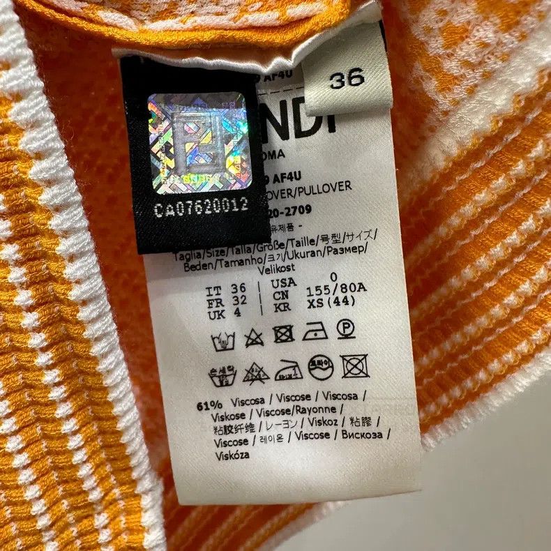 Fendi Fendi Jacquard Knit Short Sleeve with Double F Logo Size XXS / US 00 / IT 34 - 4 Thumbnail