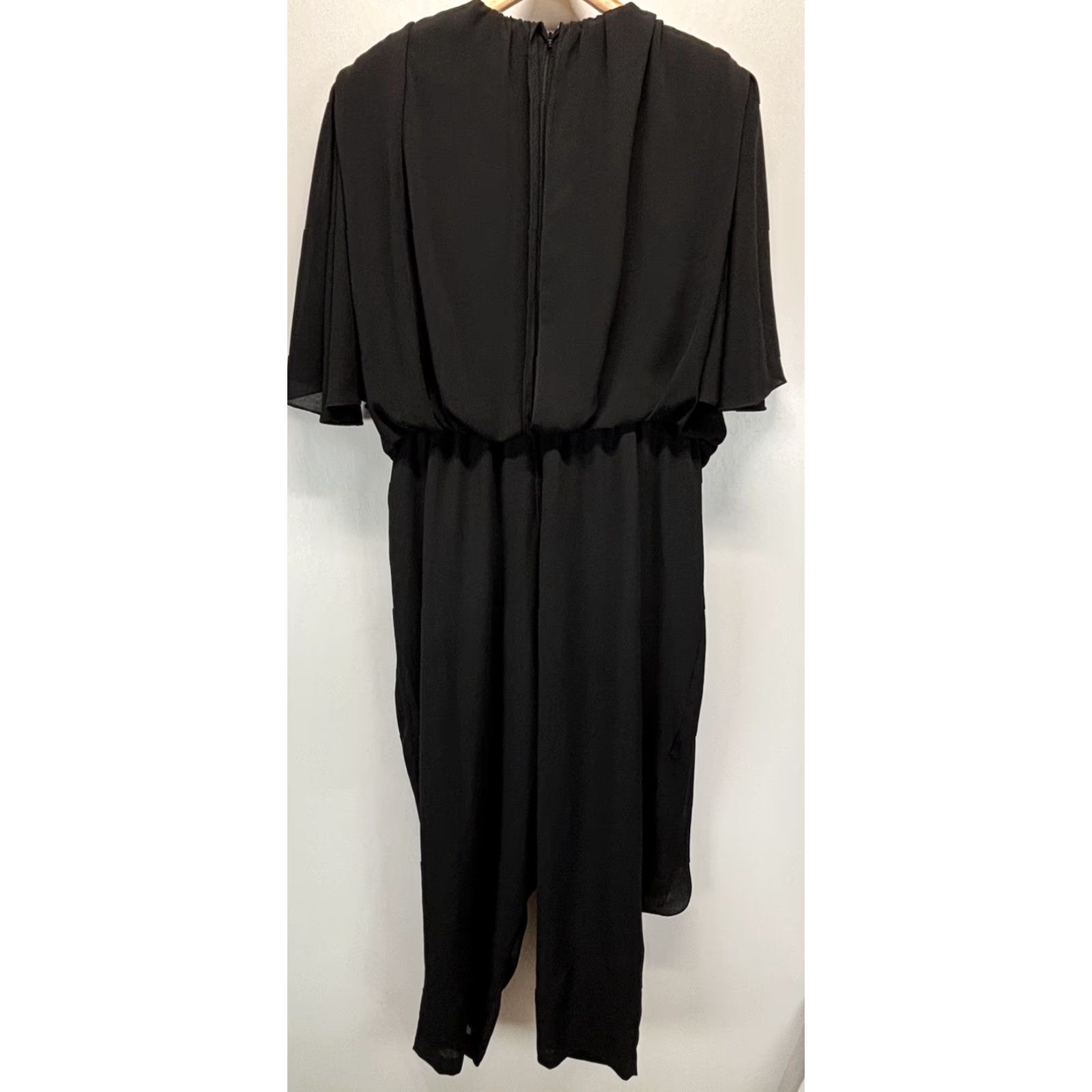 Vintage VINTAGE Nighthawks Jumpsuit One Piece 24W Plus Black Formal 80s Embellished Women’s One-Piece Jumpsuit Size 42" / US 20 - 4 Thumbnail