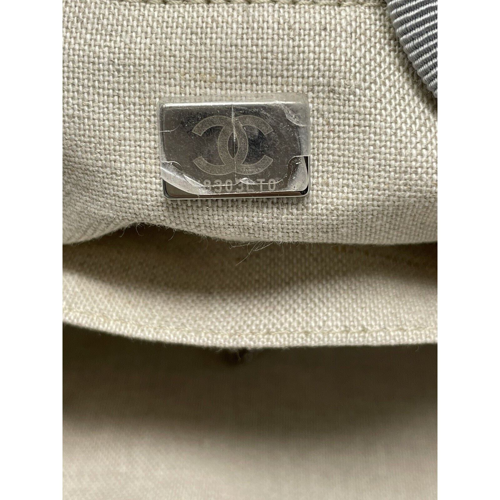 Chanel 22S CHANEL Deauville Small Grey Blue mixed Fibers Tote Bag Size ONE SIZE - 13 Thumbnail