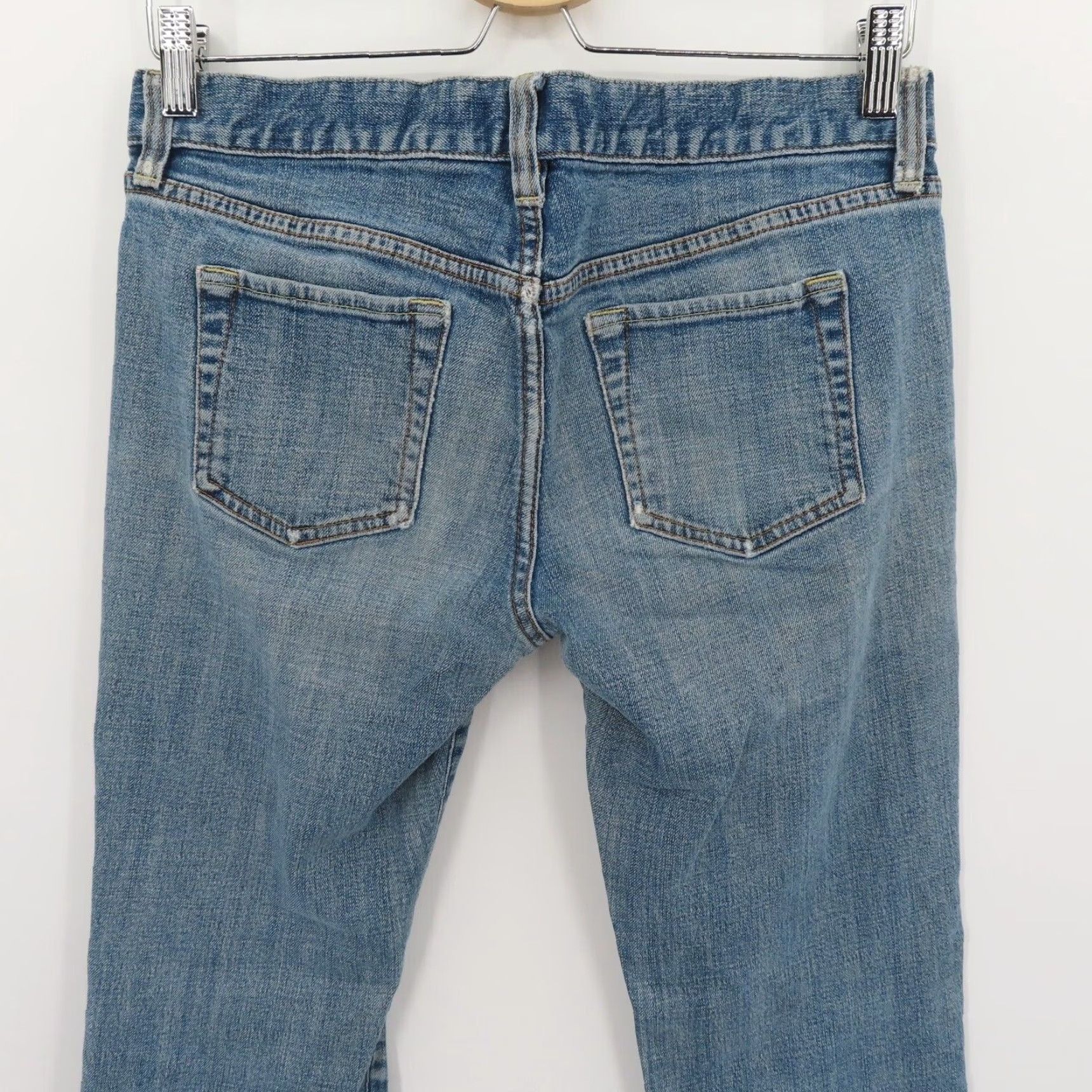 Old Navy VINTAGE Old Navy Womens Jeans Bootcut Distressed Denim 4 Reg Ultra Low Waist Y2K 2000s Women Jeans Pants Size 27" / US 4 / IT 40 - 5 Thumbnail