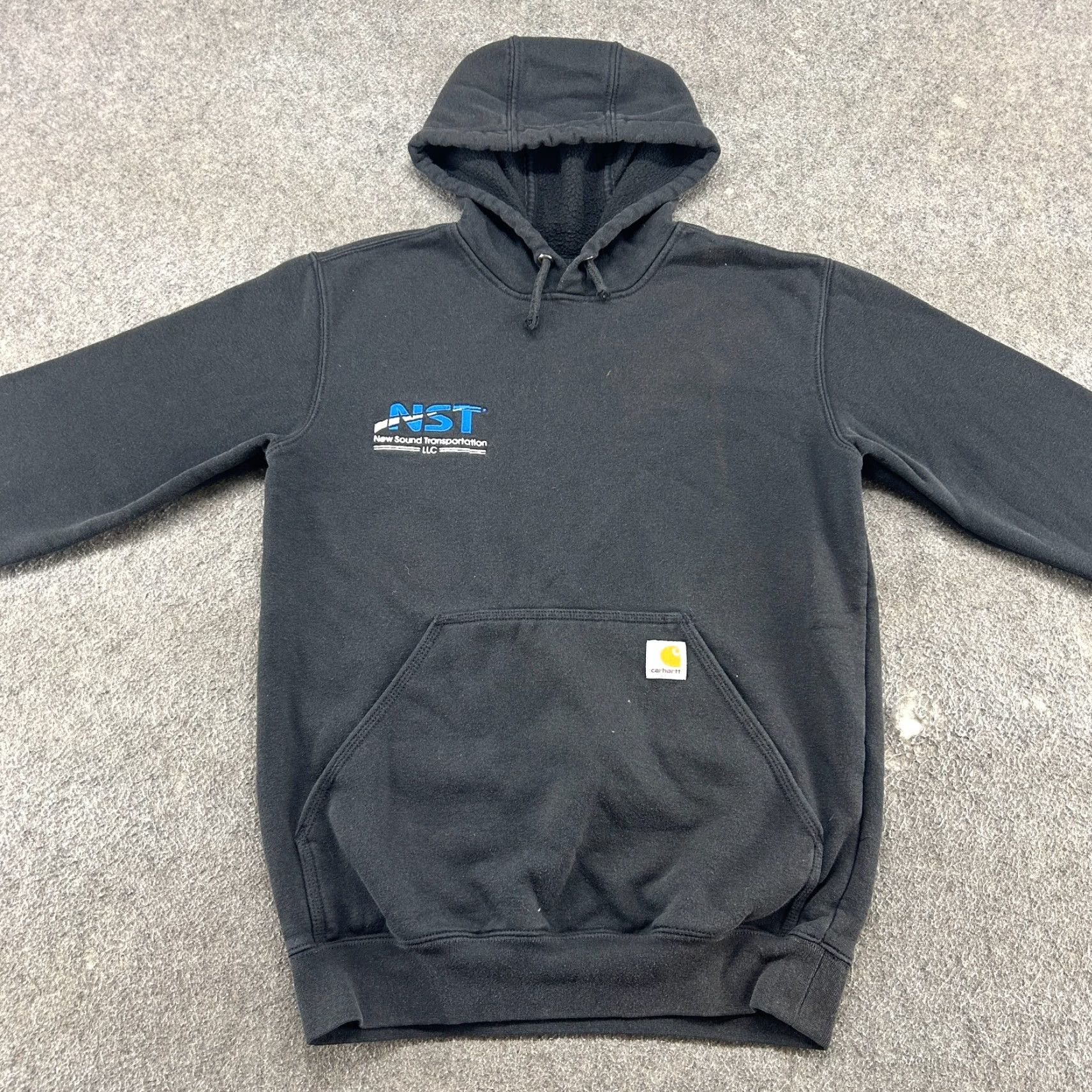 Carhartt Carhartt Hoodie Mens Small Black Pullover Sweatshirt Fleece Logo Zipper Hooded Drawstring Regular Fit 80s Western Outdoor Size US S / EU 44-46 / 1 - 3 Thumbnail
