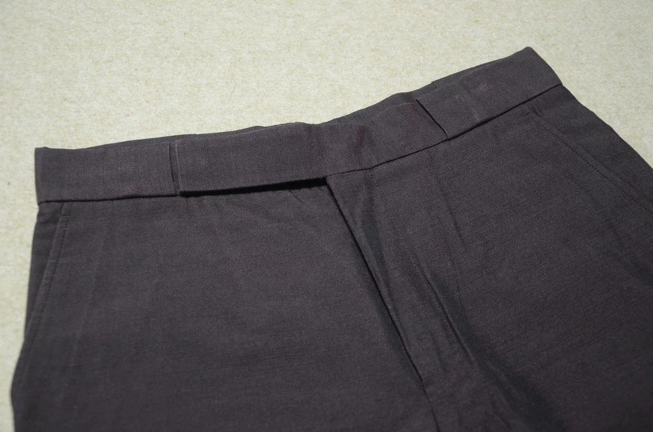 Ermenegildo Zegna Zegna XXX 100% Silk Dark Brown Trousers 48 Size 48S - 4 Thumbnail
