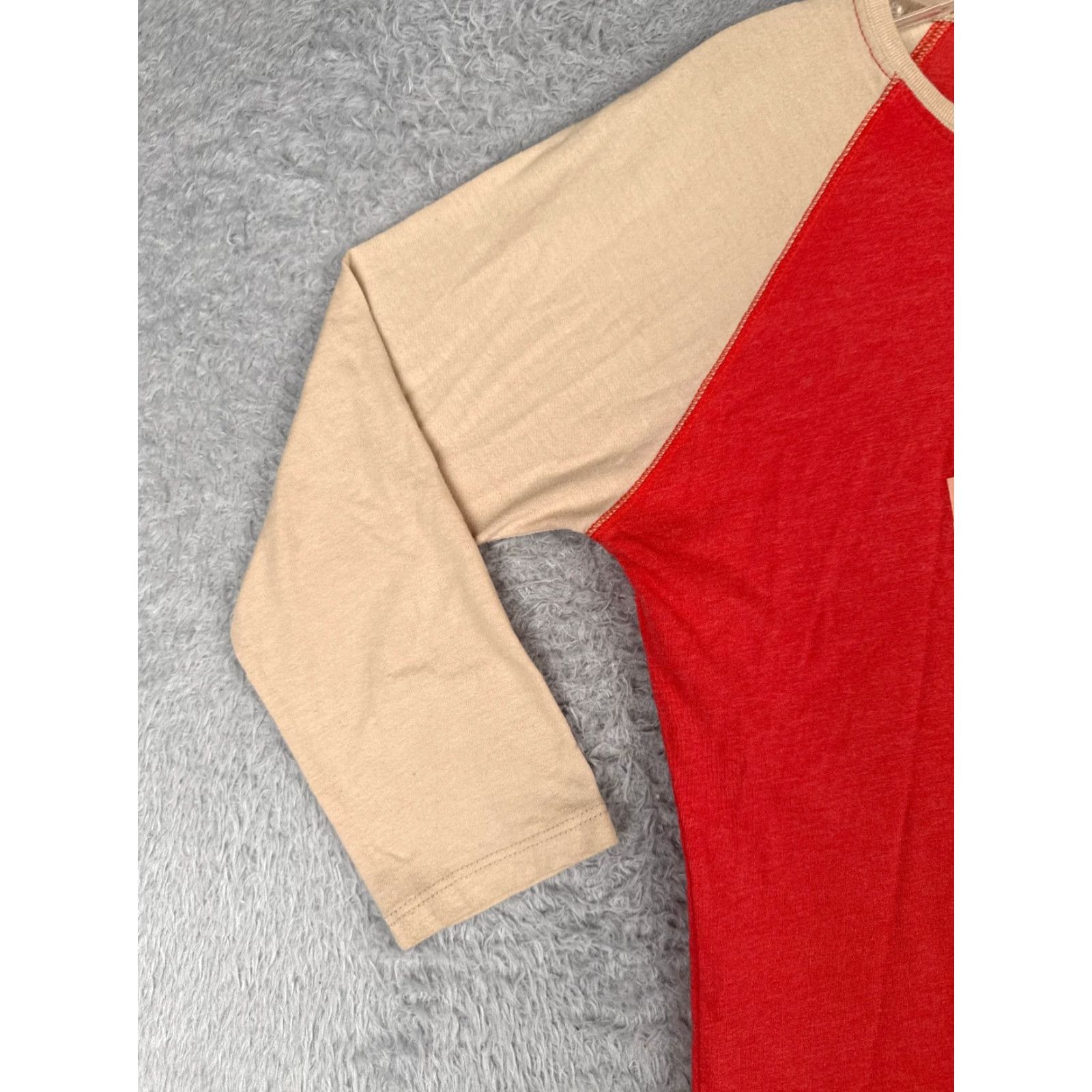The North Face The North Face Shirt Women M Red Raglan 3/4 Sleeve Cotton Blend Jersey Crew Neck Pullover Basic Outdoor All Seasons Casual Travel Womens Size M / US 6-8 / IT 42-44 - 3 Thumbnail