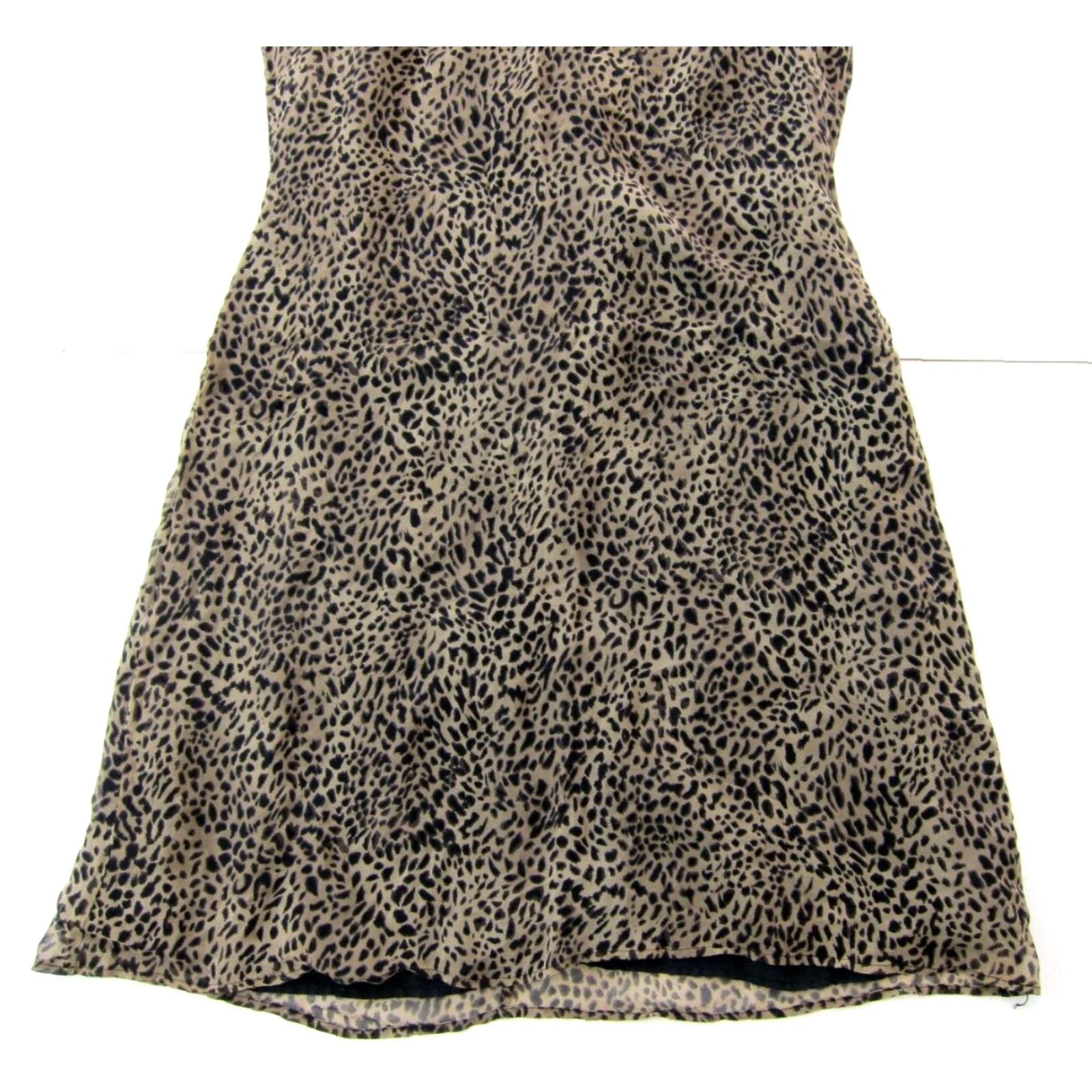 Calvin Klein Calvin Klein 100% Silk Brown Black Cheetah Print Straight Tank Tunic Dress 14 Size XL / US 12-14 / IT 48-50 - 8 Thumbnail