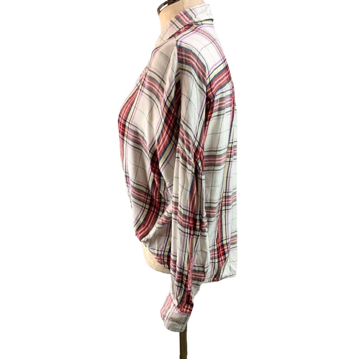 Lou & Grey **Women's Small Gray Soft Flannel Faux Wrap Pullover Blouse** User: **Small Women's Gray Soft Flannel Faux Wrap Pullover Blouse** Size S / US 4 / IT 40 - 6 Thumbnail