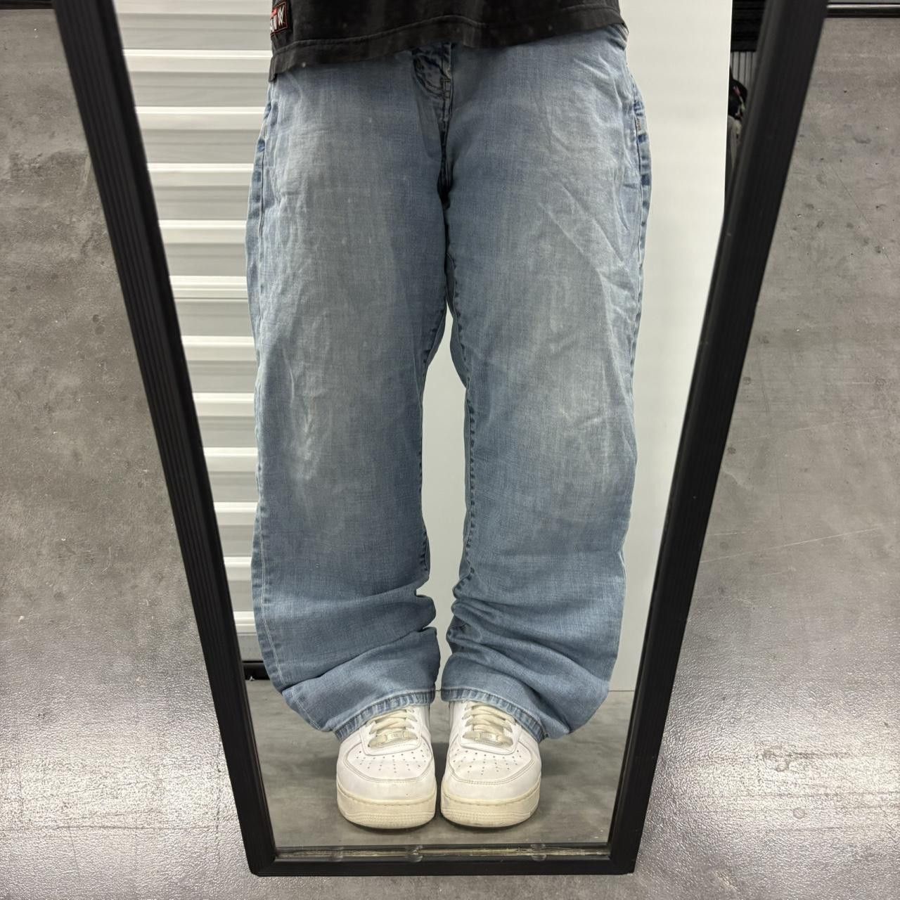 Vintage Crazy Vintage Y2K/2000s Super Baggy Skater Joseph Abboud Streetwear Style Light Blue Wash Denim Jeans! Size US 38 / EU 54 - 1 Thumbnail
