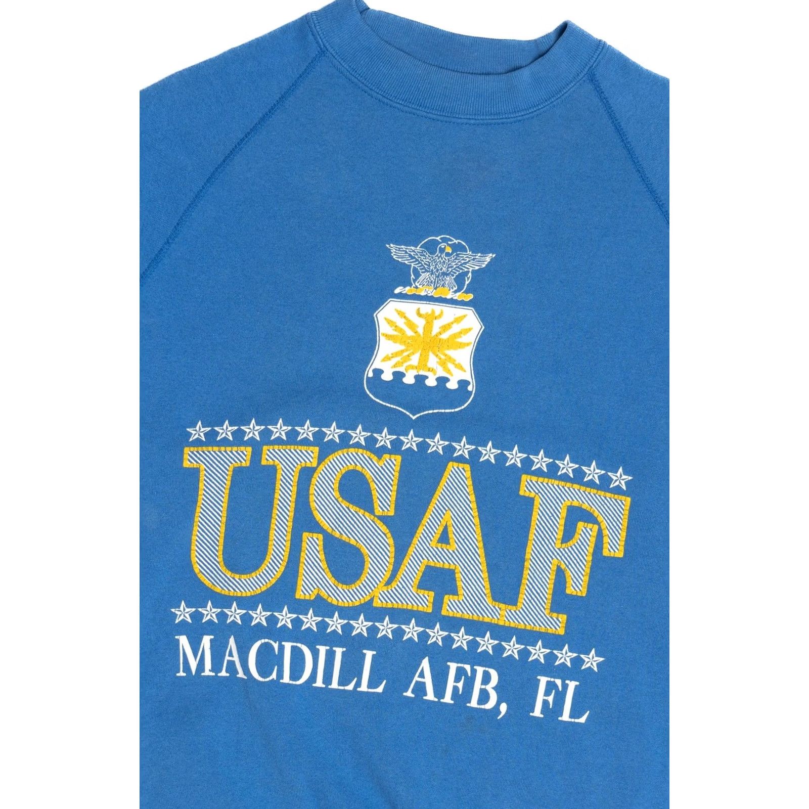 Vintage VINTAGE USAF Macdill US Air Force Base Sweatshirt Soffe XS? XL? Blue 1990s Mens Womens? Size US XL / EU 56 / 4 - 2 Thumbnail