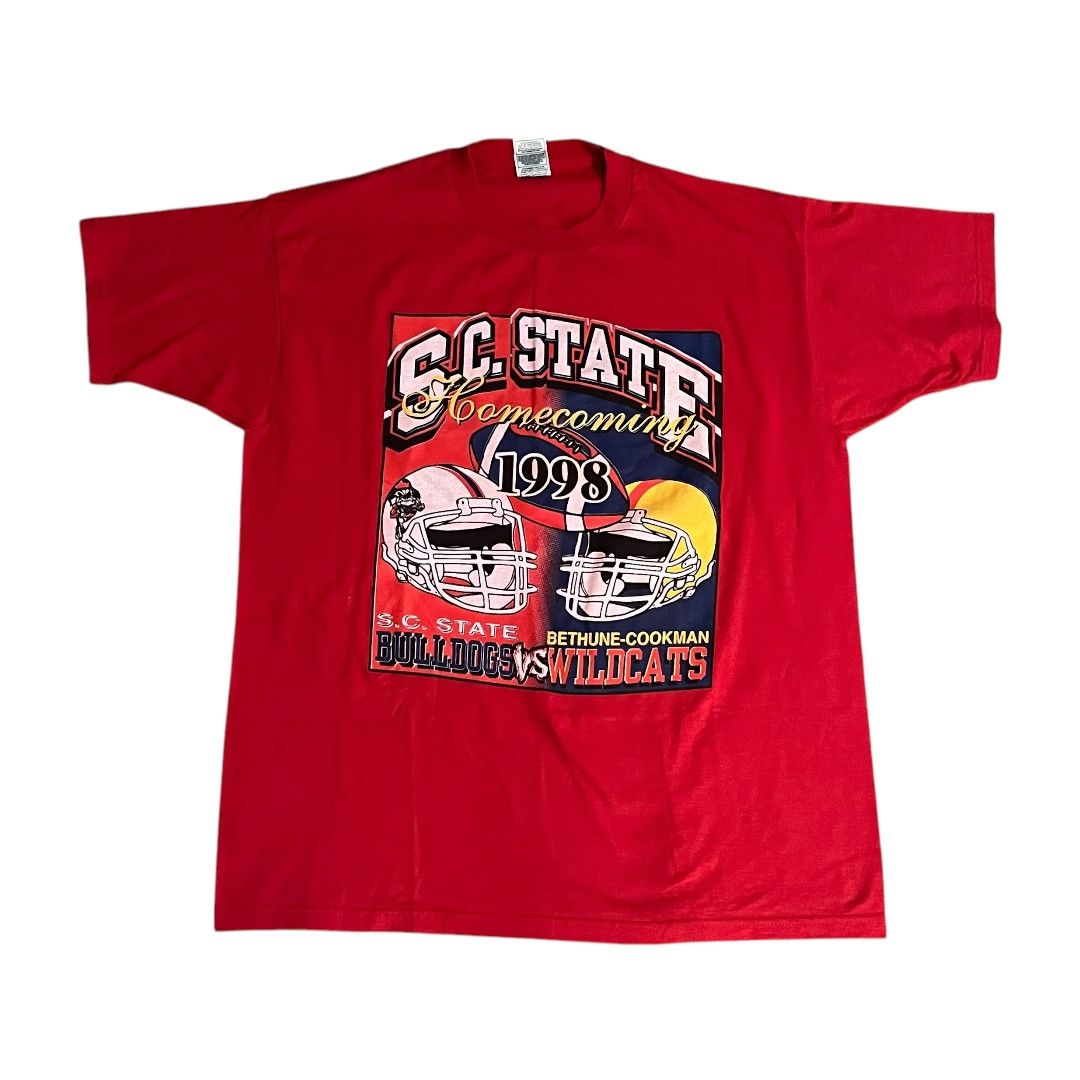 Fruit Of The Loom × NCAA × Vintage VINTAGE 1998 SC State Bulldogs vs Wildcats Football T Shirt Size US XL / EU 56 / 4 - 1 Thumbnail