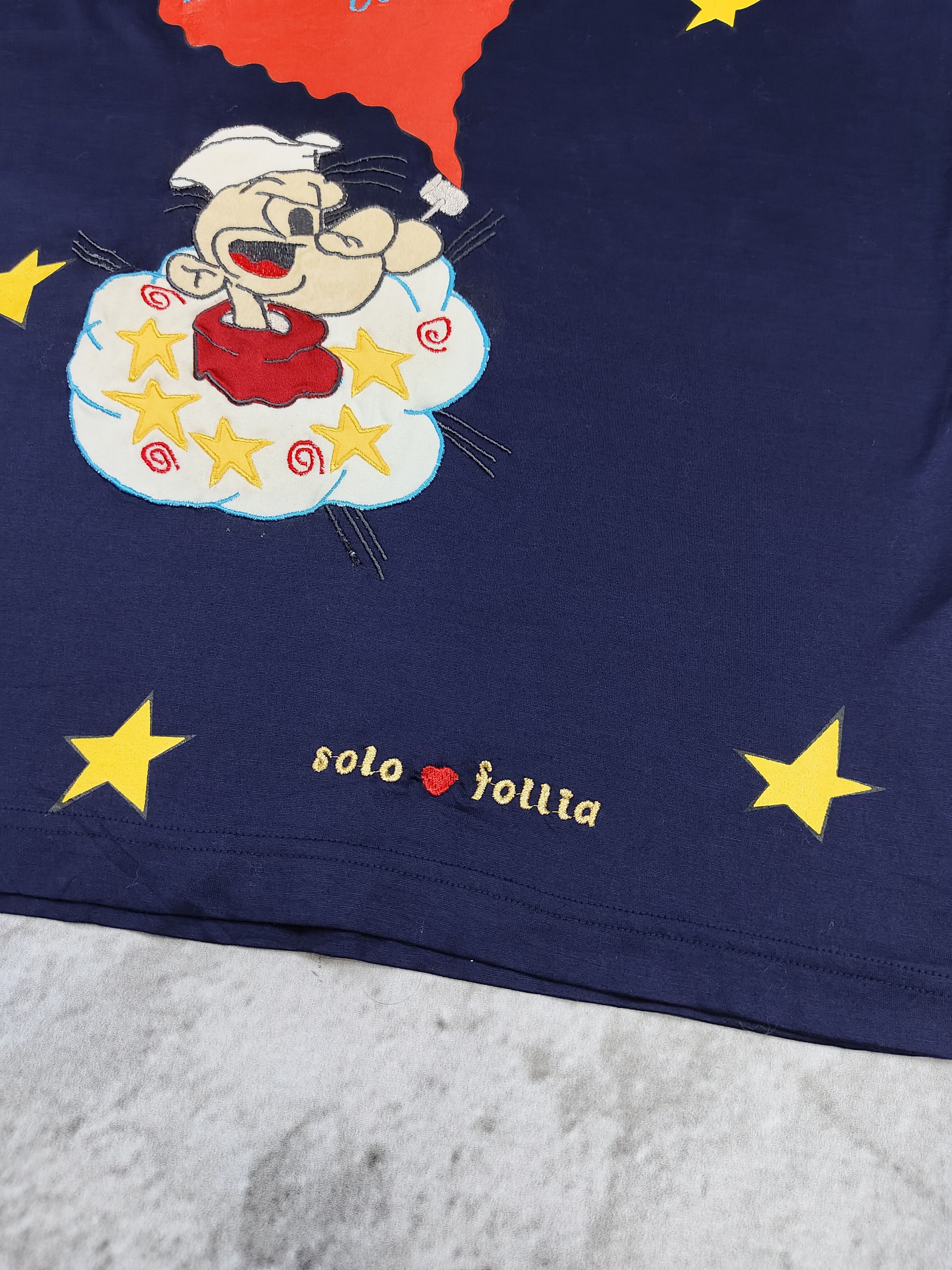 Vintage 00s Solo Follia🇮🇹 Popeye Y2K Cute Kawaii Retro Tee Size M / US 6-8 / IT 42-44 - 5 Thumbnail