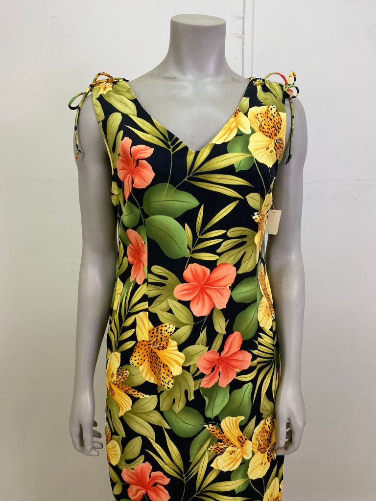 Vintage 1990’s Tropical Print Maxi Resort Wear Dress Size M / US 6-8 / IT 42-44 - 8 Thumbnail