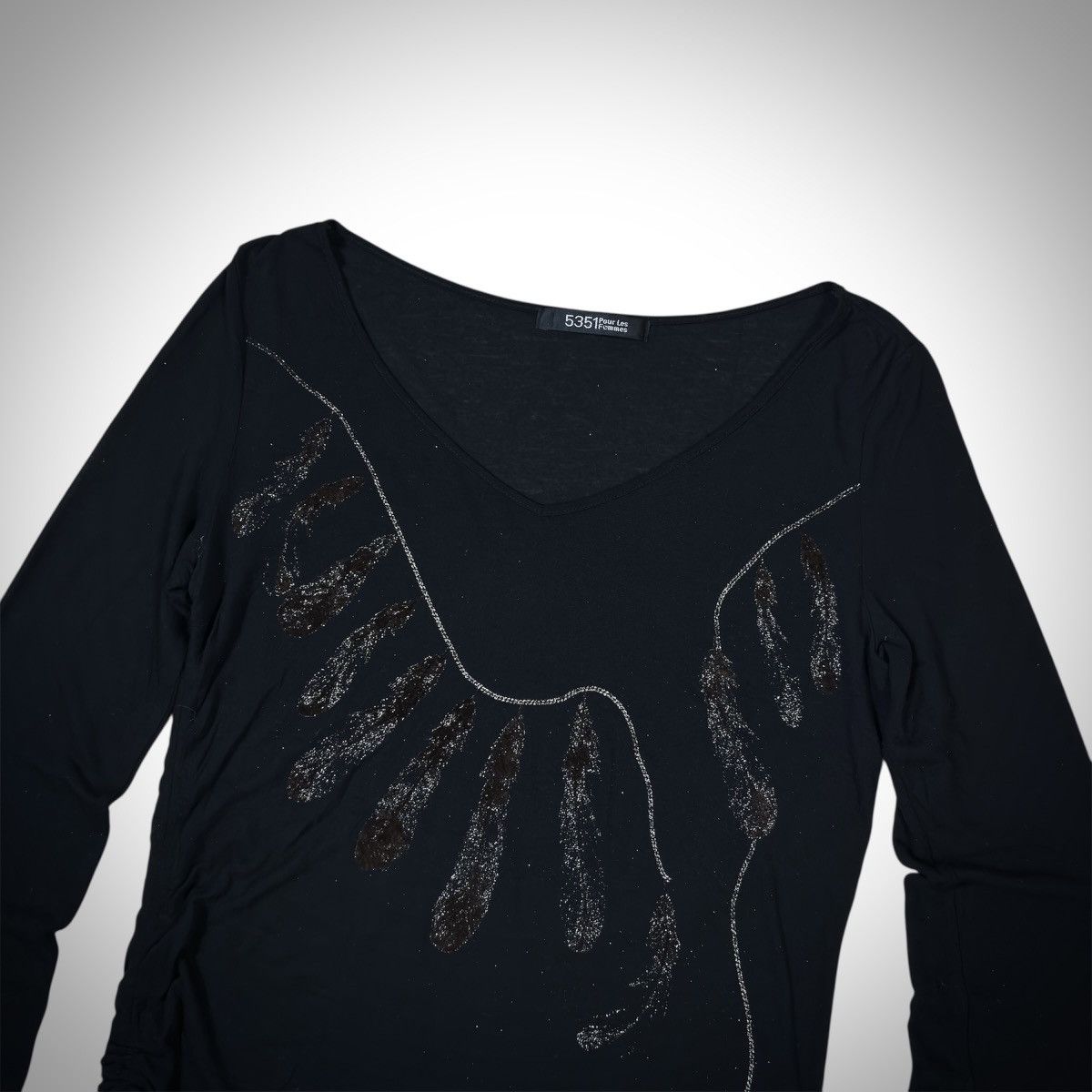 If Six Was Nine 5351 Pour Les Femmes - Japanese Vkei Style Ls T-Shirt Size US M / EU 48-50 / 2 - 2 Thumbnail