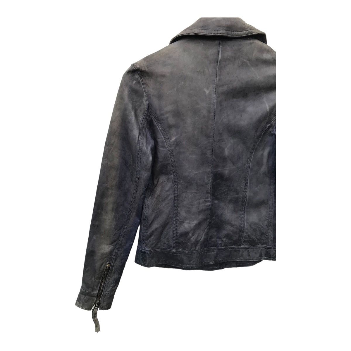Vera Pelle Vera Pelle Women Double Collar Rockabilly Leather Jacket Size S / US 4 / IT 40 - 11 Thumbnail