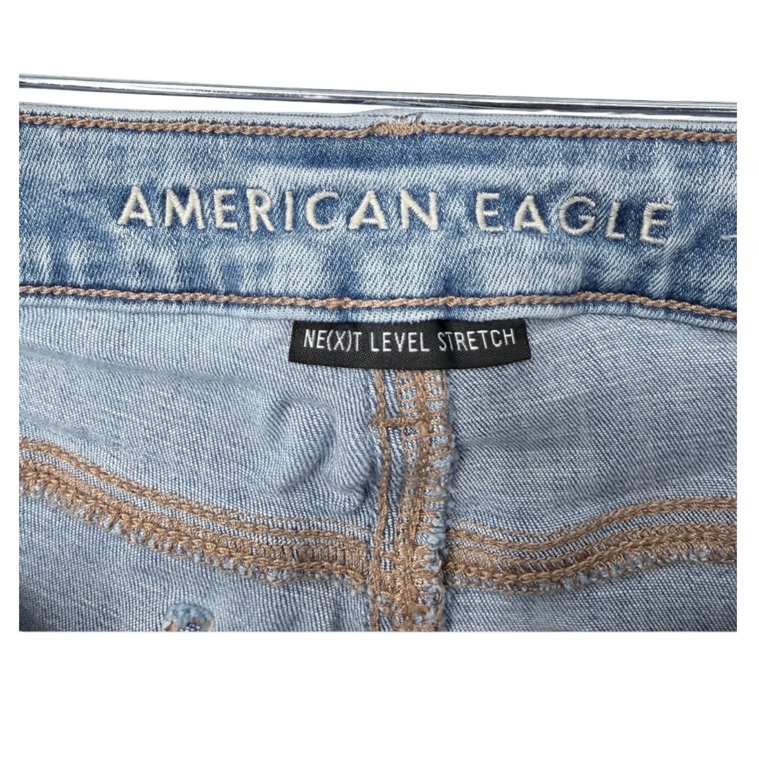 American Eagle Outfitters American Eagle Jeans - Distressed Skinny - Raw Hem -10- VGC Size 32" / US 10 / IT 46 - 6 Thumbnail