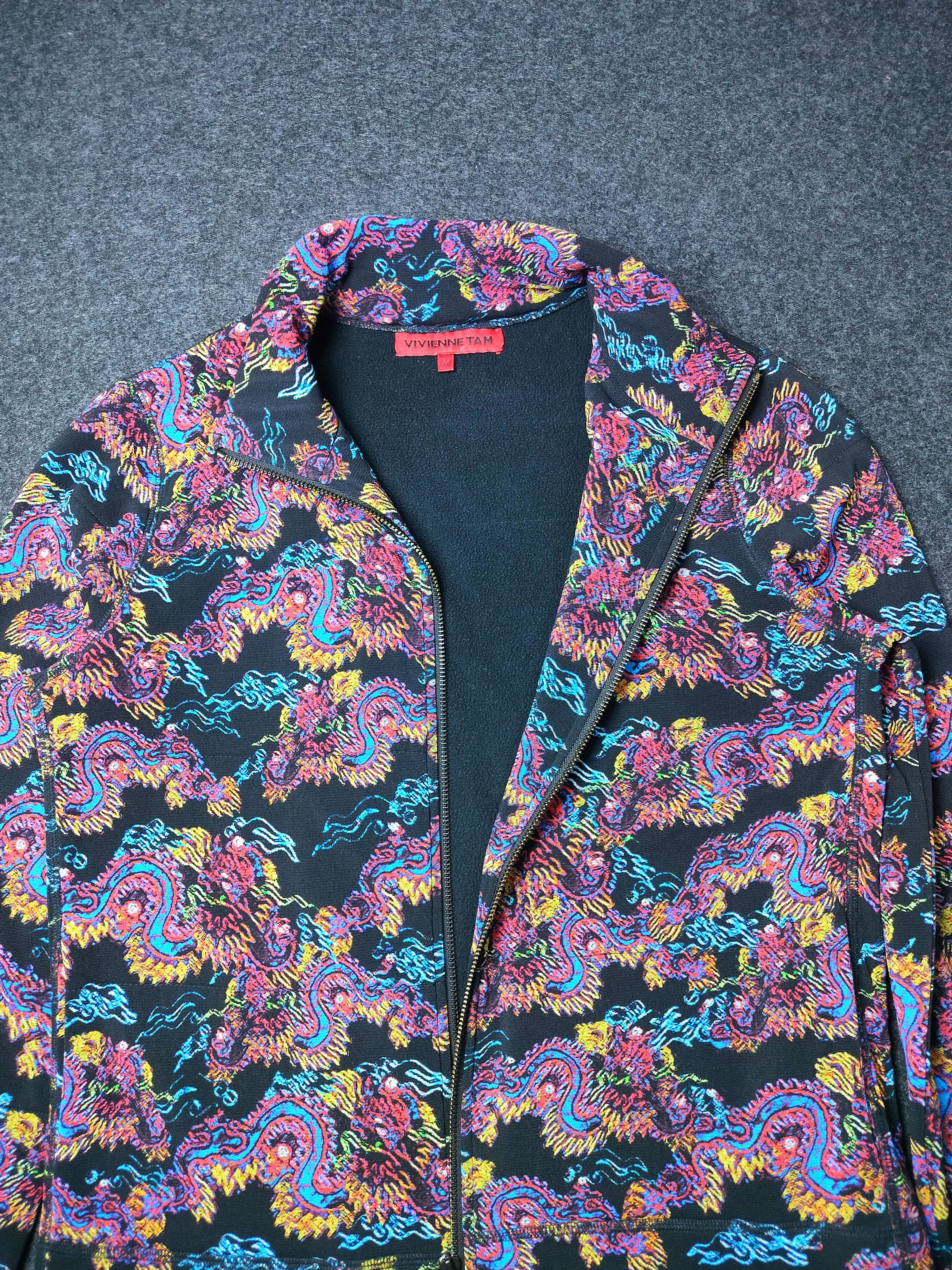 Vivienne Tam Rare Vivienne Tam Dragon All Over Print Zip Up Jacket Size M / US 6-8 / IT 42-44 - 5 Thumbnail