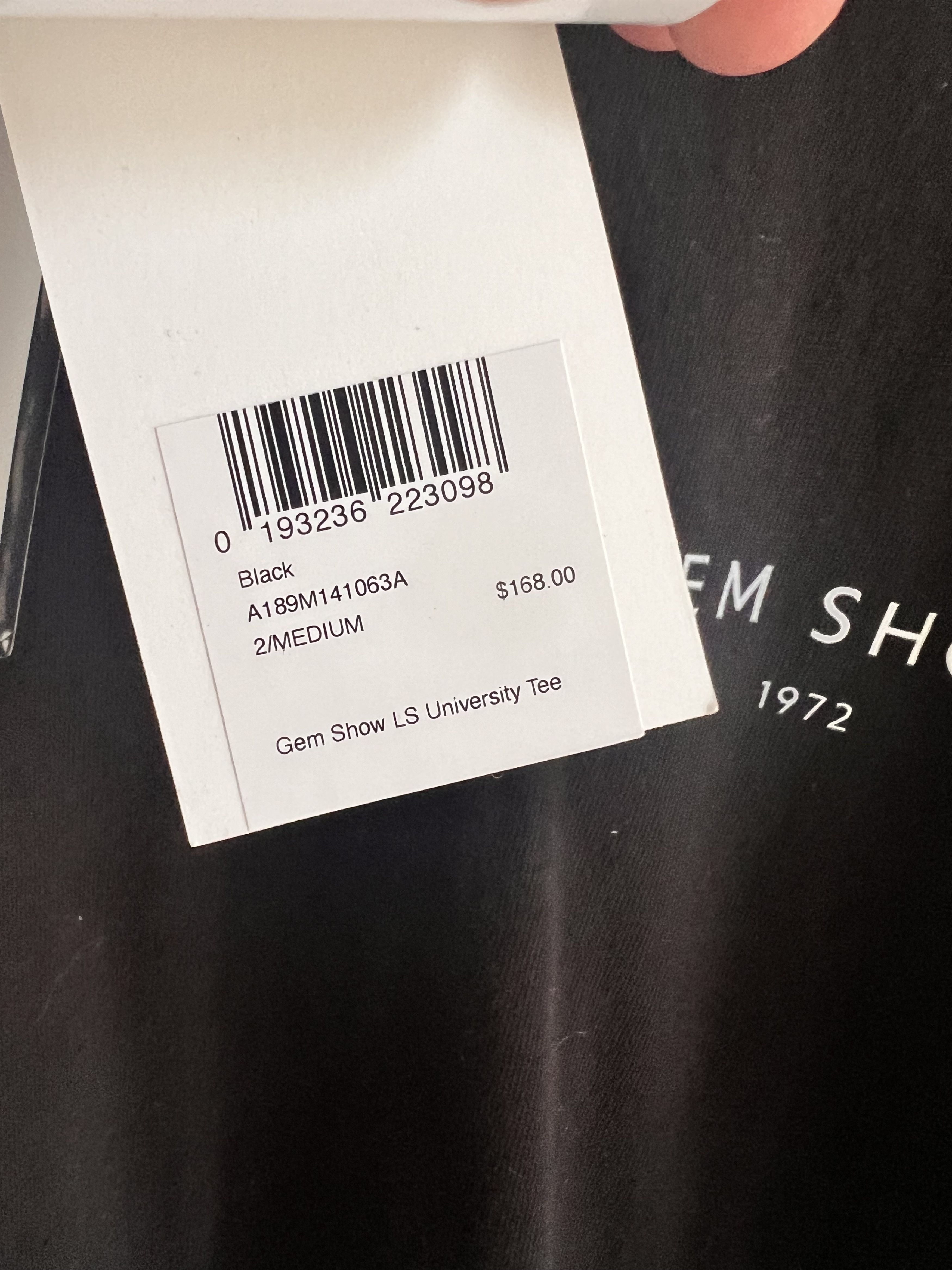 John Elliott John Elliott Men's US M Gem Show L/S University Tee Black Size US M / EU 48-50 / 2 - 5 Thumbnail