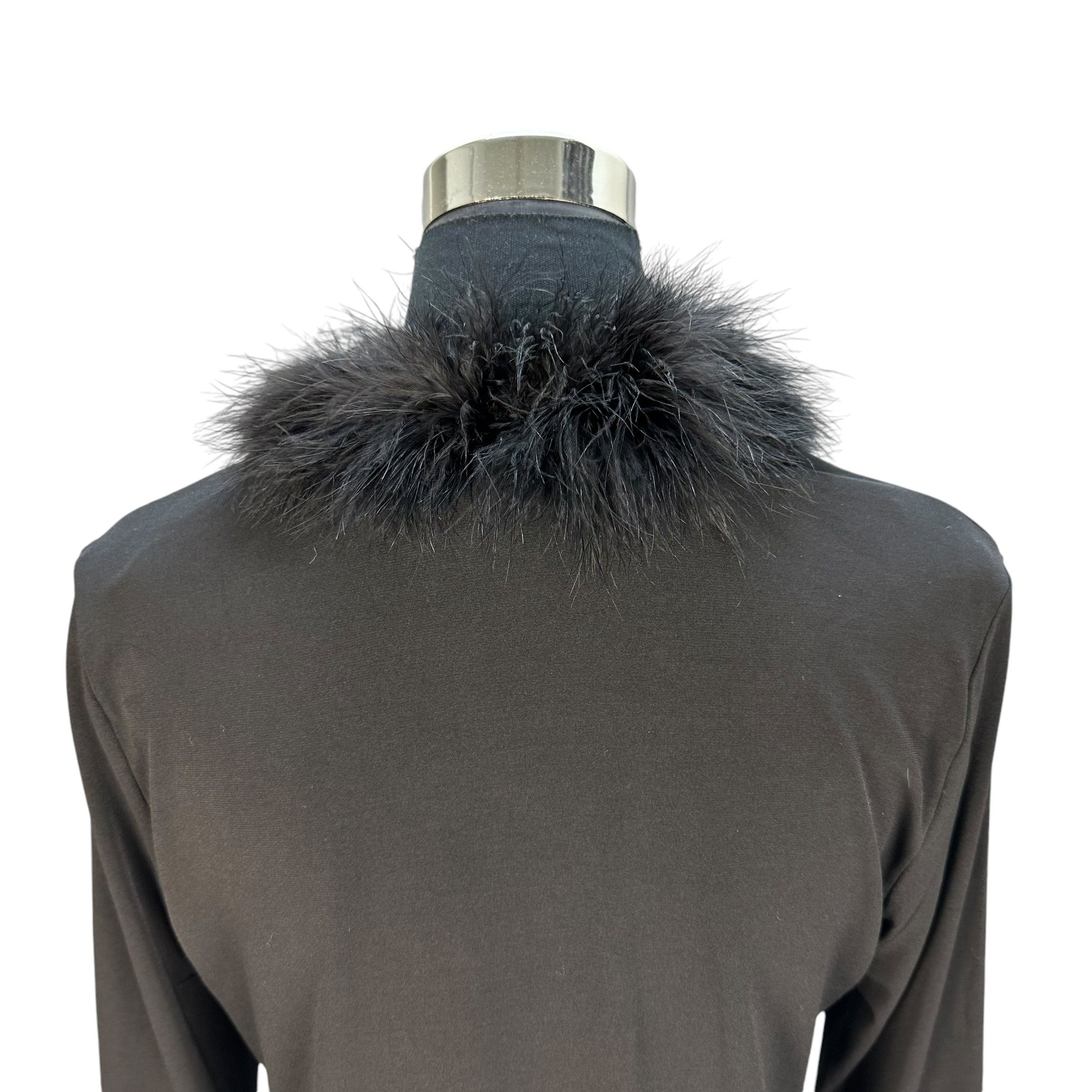 Calvin Klein CALVIN KLEIN Fur Crop Cardigan Jacket #95-1459 Size M / US 6-8 / IT 42-44 - 3 Thumbnail