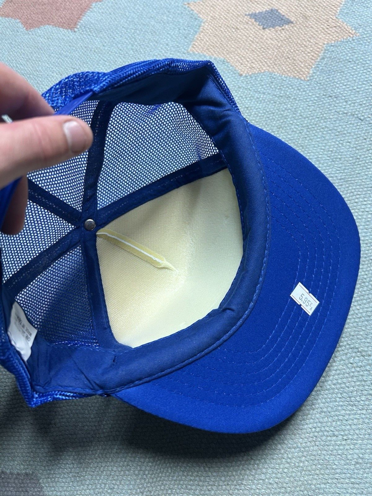Vintage Vtg trucker hat Lake Tahoe California Sun mountains NOS blue Size ONE SIZE - 6 Thumbnail