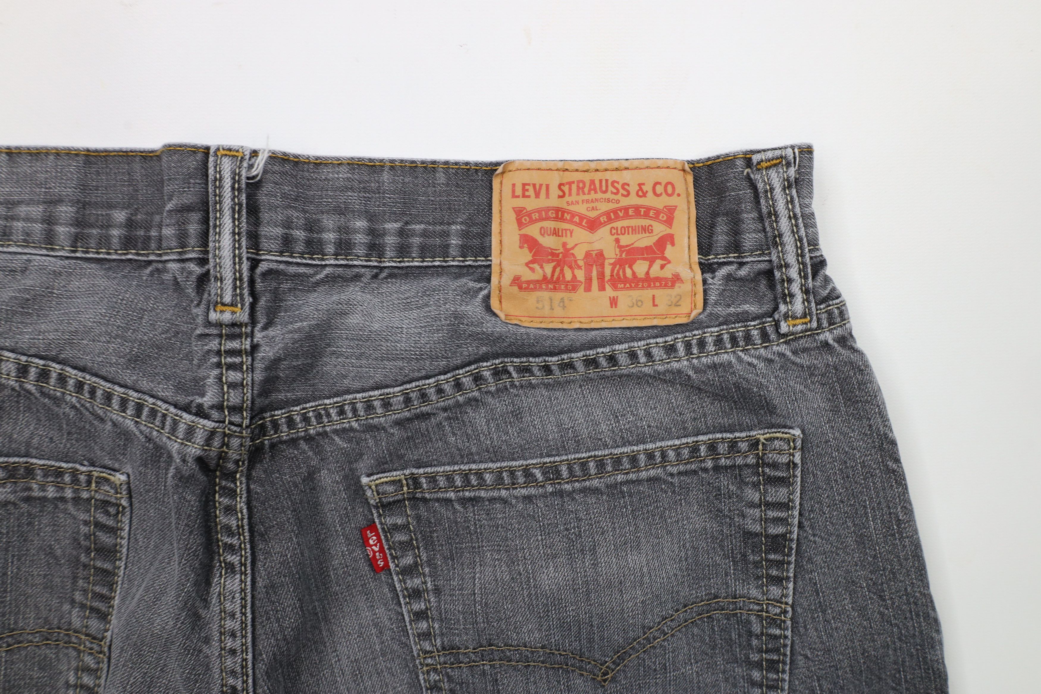 Levi's × Vintage Vintage Y2K Levis 514 Straight Leg Denim Jeans Gray Cotton Size US 36 / EU 52 - 14 Thumbnail