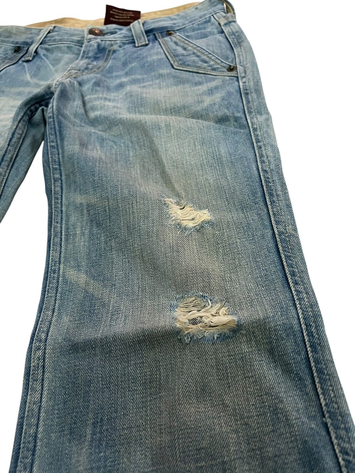 Levi's × Levi's Vintage Clothing 🌈90’s Style Levis Lot 907 Distress Mud Wash Flare Jean Japan Size US 28 / EU 44 - 6 Thumbnail