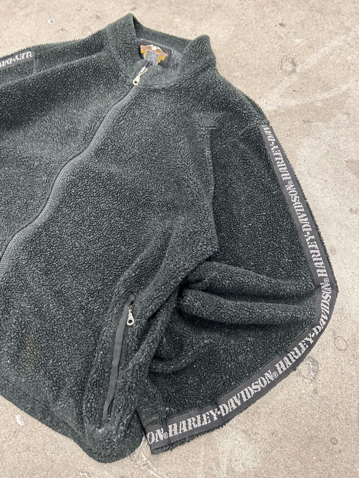 Harley Davidson × Vintage Harley-Davidson Motorcycle Men’s Vintage Zip Sherpa Fleece Size US XXL / EU 58 / 5 - 3 Thumbnail