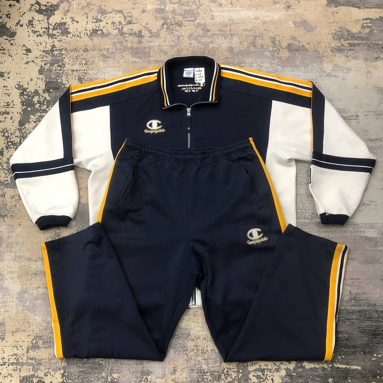 Champion × Vintage Y484 90s CHAMPION ONE SET JACKET & TRACKSUIT PANTS Size US L / EU 52-54 / 3 - 1 Thumbnail