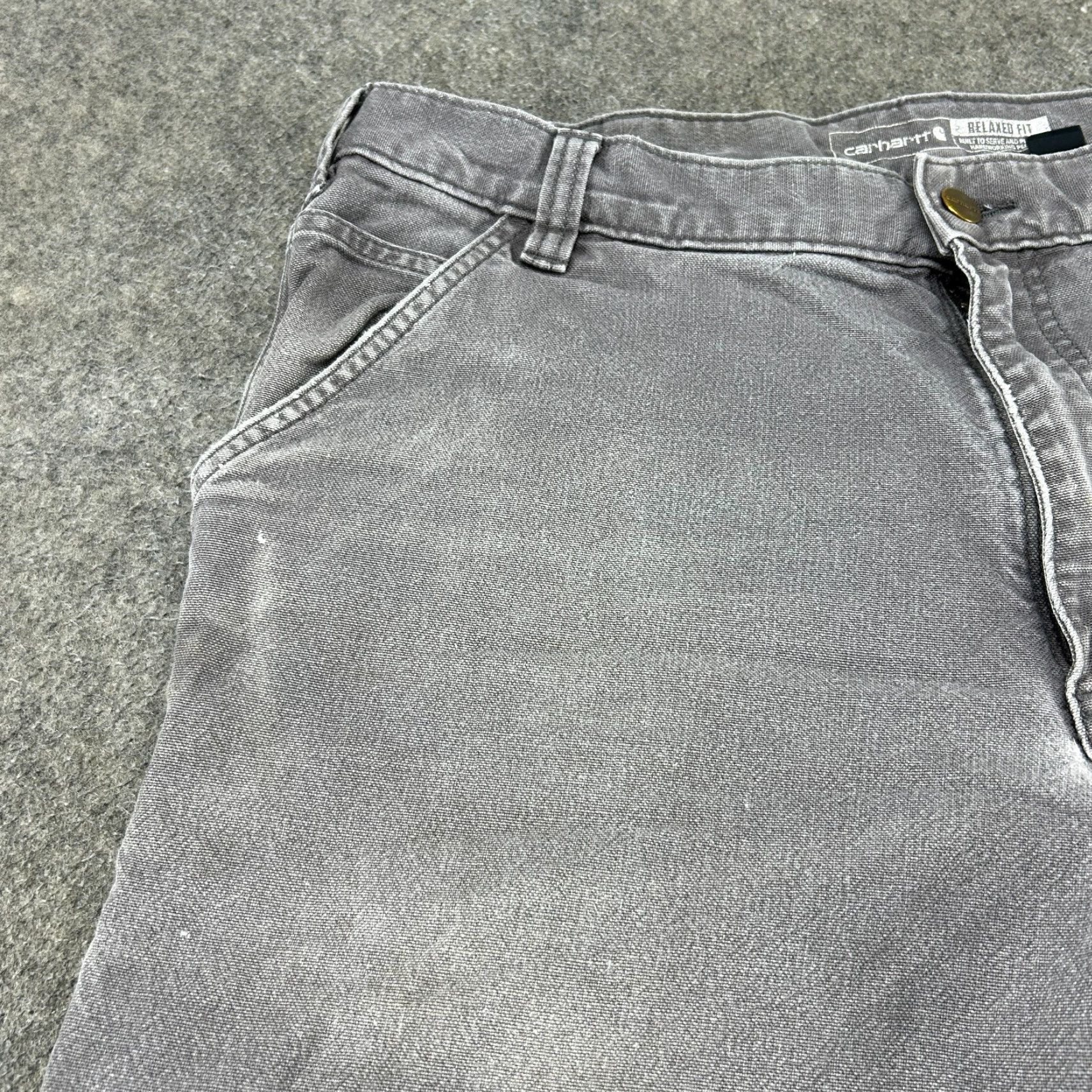 Carhartt Carhartt Pants Mens 36x36 Grey Carpenter Workwear Rugged Flex Relaxed Fit Canvas Size US 36 / EU 52 - 7 Thumbnail