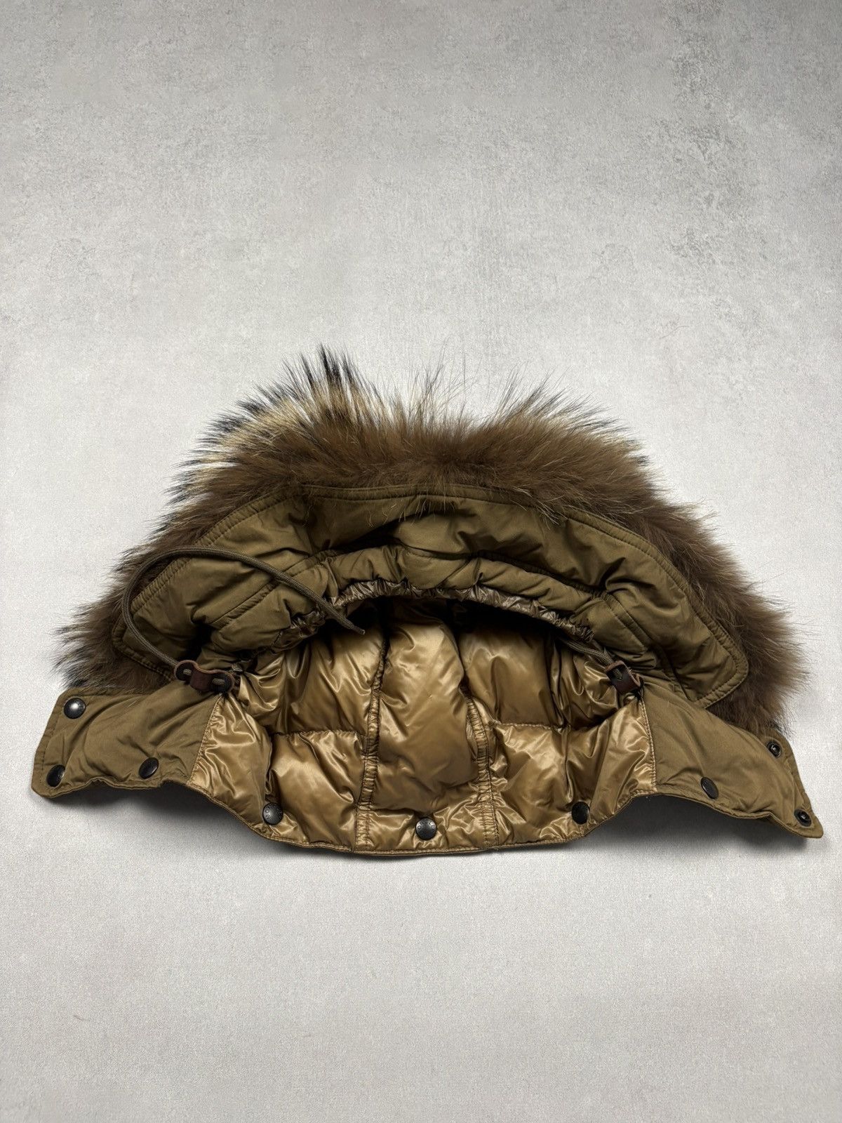 Moncler Moncler Detachable Down Hood With Real Fur Trim Brown Size ONE SIZE - 6 Thumbnail