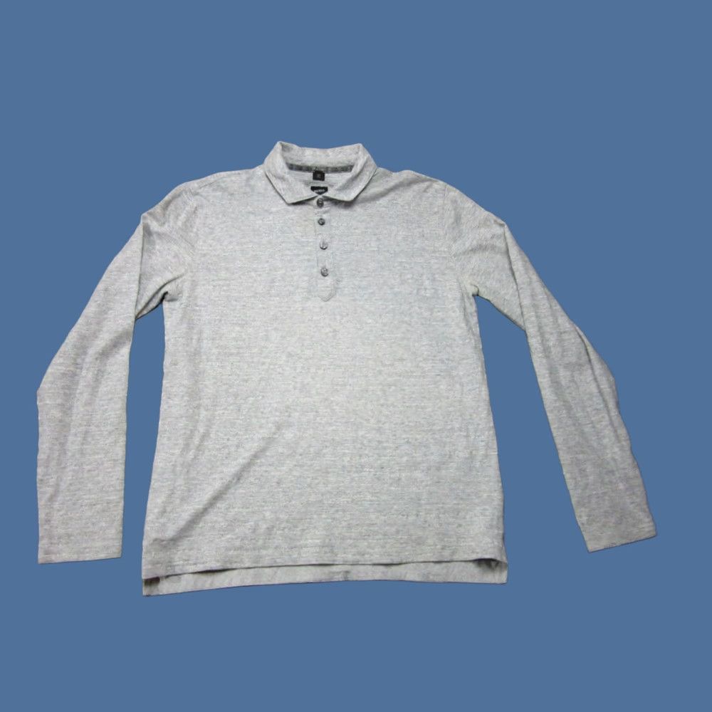 Hugo Boss HUGO BOSS Polo Shirt Mens Medium Gray Heather Slub Knit Slim Fit Logo Casual Golf) Size US M / EU 48-50 / 2 - 1 Thumbnail