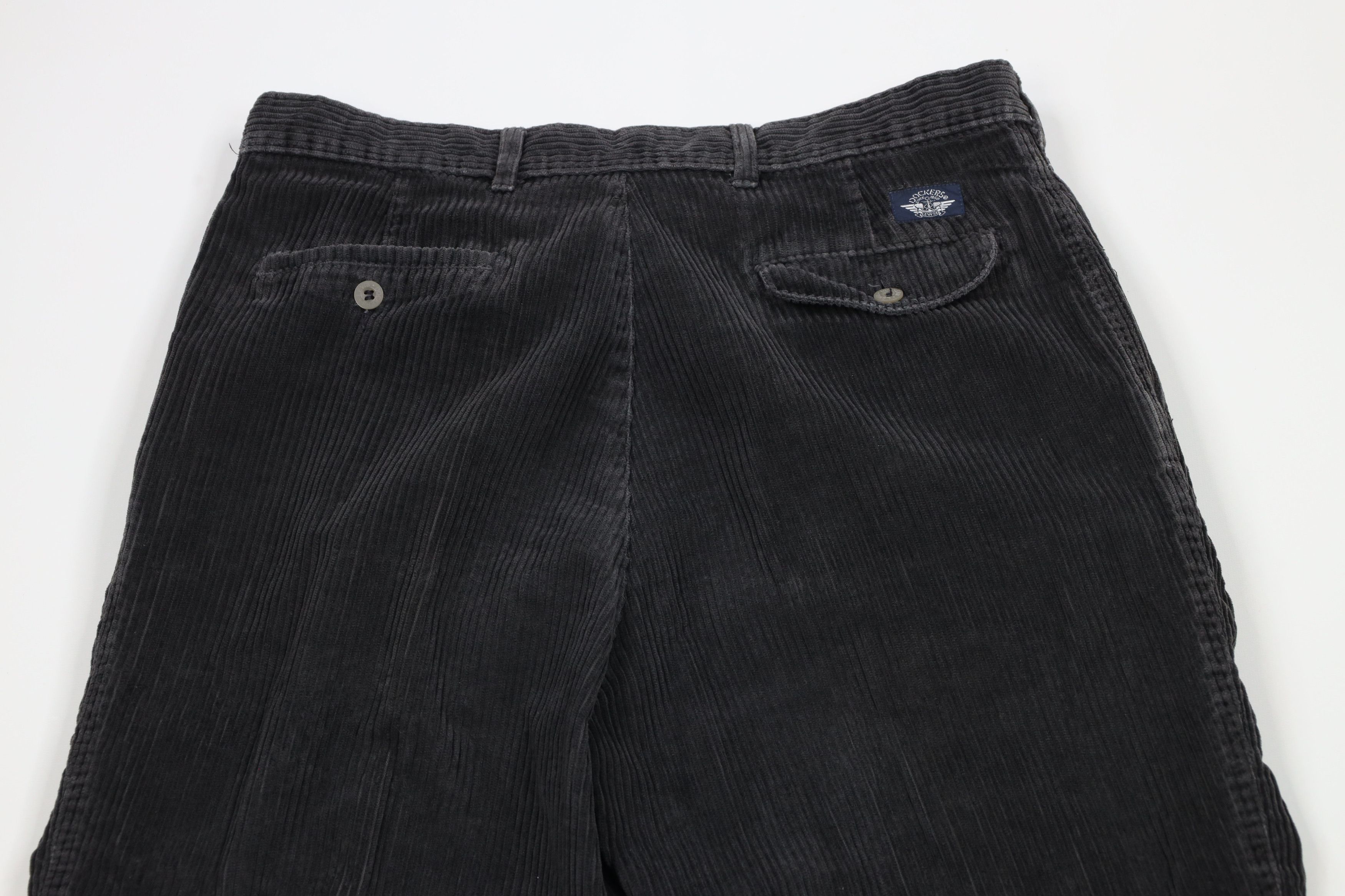Vintage Vintage 90s Streetwear Cuffed Corduroy Chino Pants Gray Size US 36 / EU 52 - 10 Thumbnail