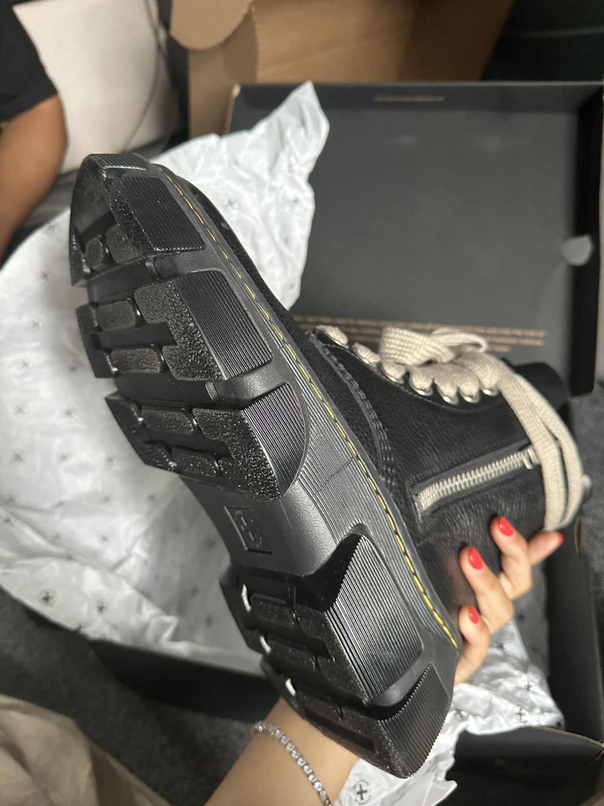 Dr. Martens × Rick Owens Brand New Dr. Martens x Rick Owens 1460 Black Boots Size US 9 / EU 42 - 7 Thumbnail