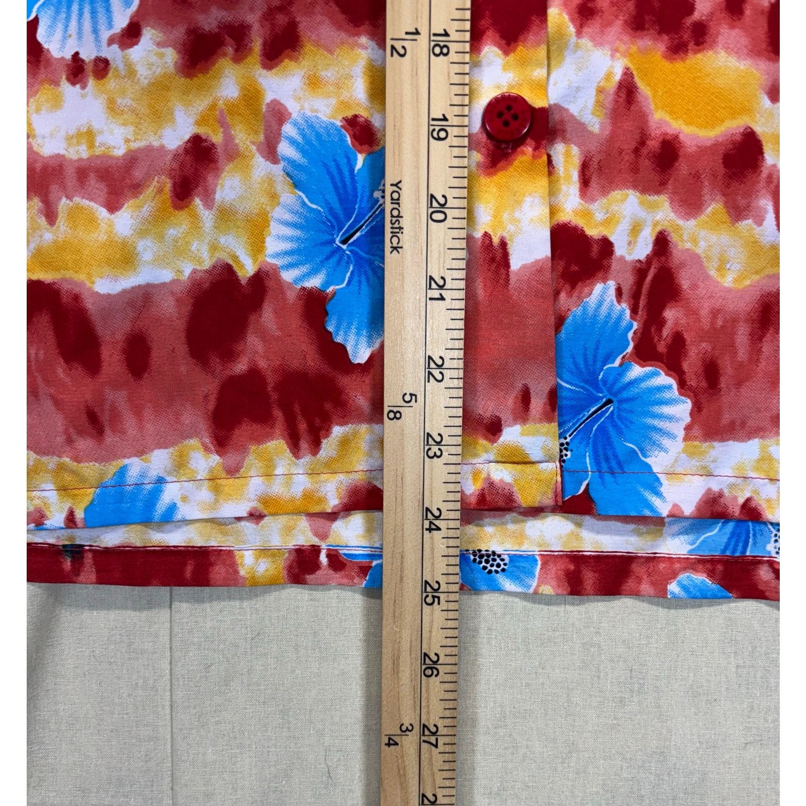 The Unbranded Brand Laleela Hawaiian Floral Shirt Mens Medium Blue Red Button Up Size US M / EU 48-50 / 2 - 3 Thumbnail