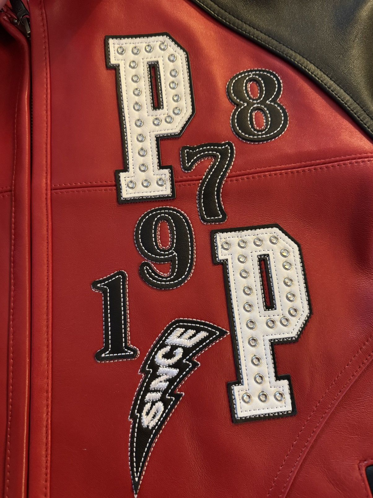 Pelle Pelle Pelle Pelle LEATHER TIGER JACKET RED BLACK Size US XL / EU 56 / 4 - 2 Thumbnail