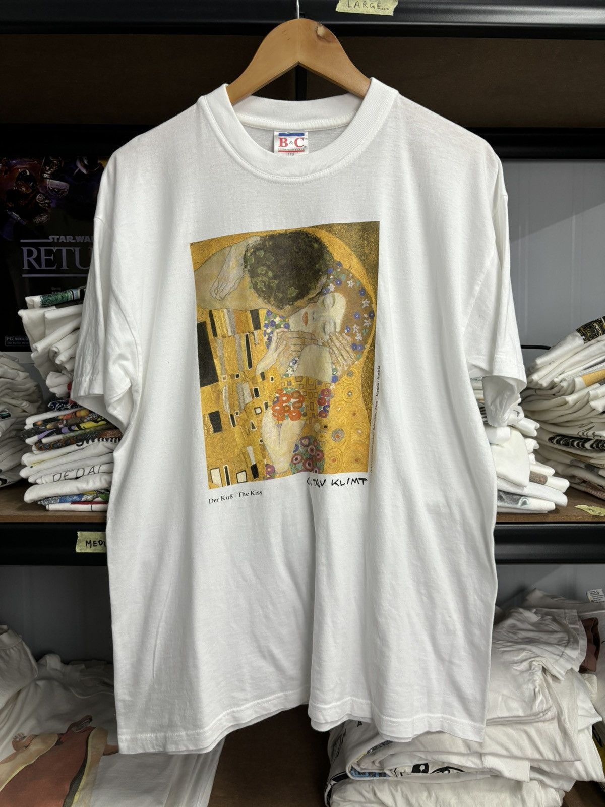 Vintage RARE! Vintage 90’s Gustav Klimzt The Kiss Art Museum Size US L / EU 52-54 / 3 - 2 Thumbnail