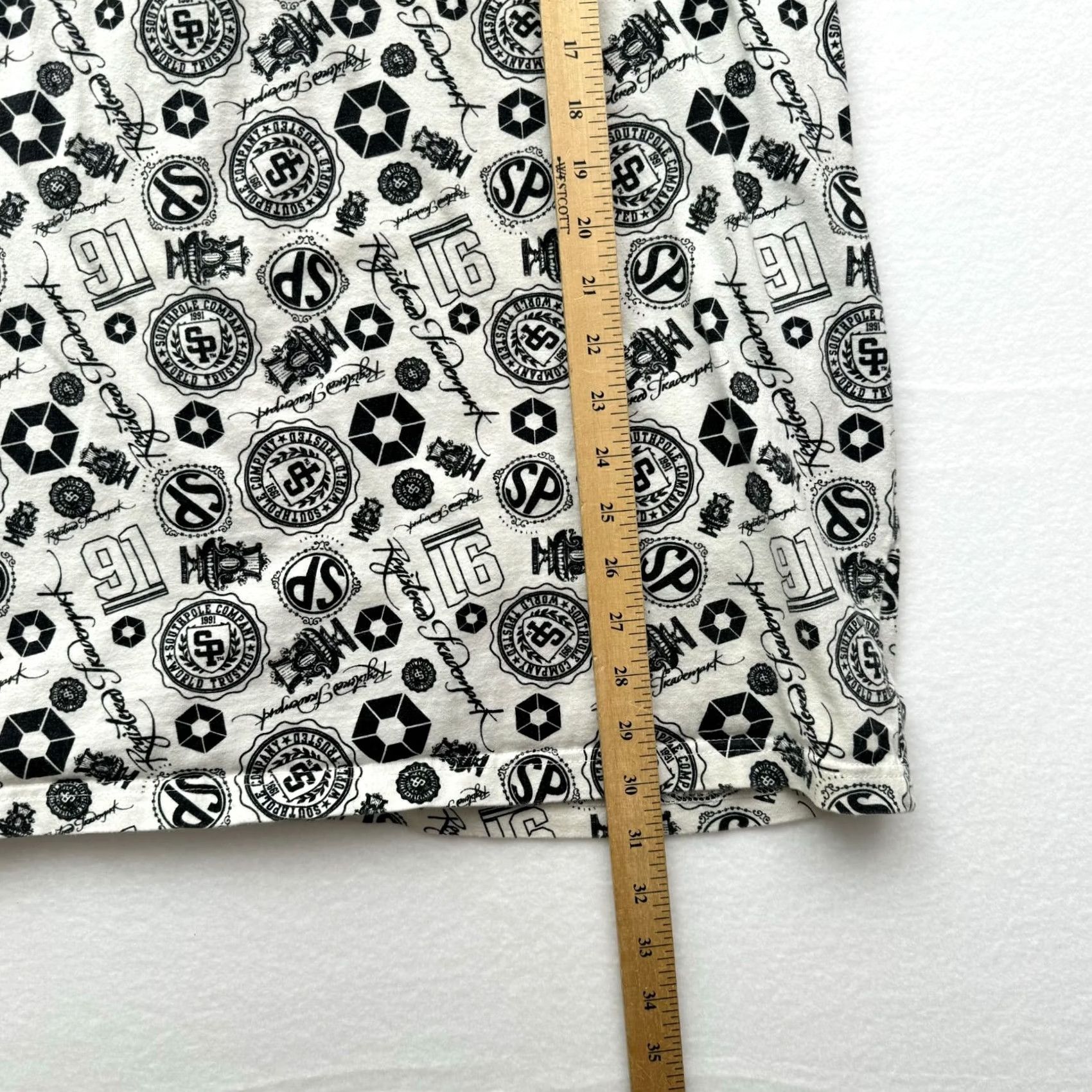 Southpole VINTAGE South Pole Graphic Print Shirt L White Men Adult Large Y2K All Over Print AOP Size US L / EU 52-54 / 3 - 3 Thumbnail