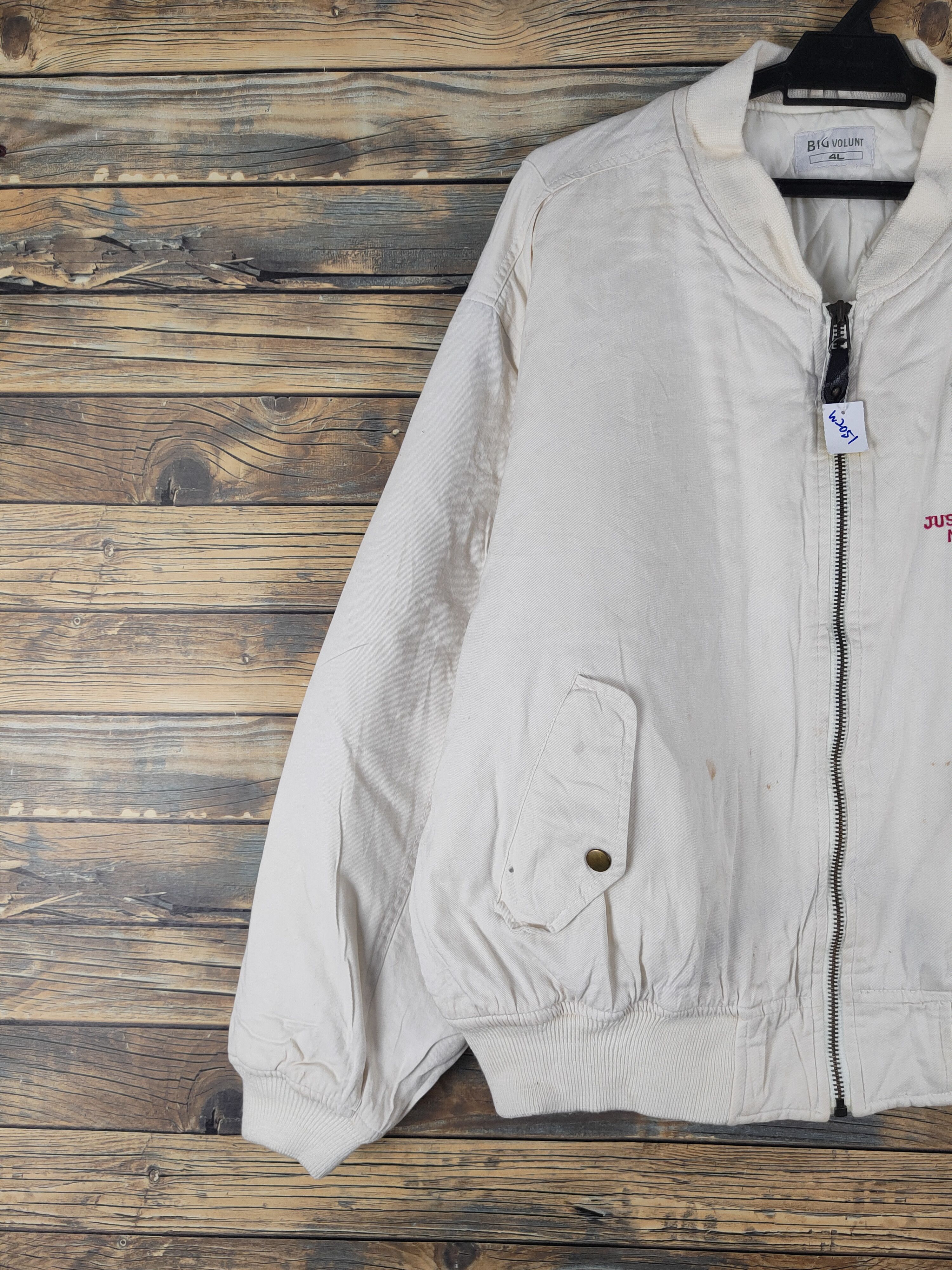 Japanese Brand Big Volunt racing Ivory Jackets vintage #W2051 Size US XL / EU 56 / 4 - 3 Thumbnail