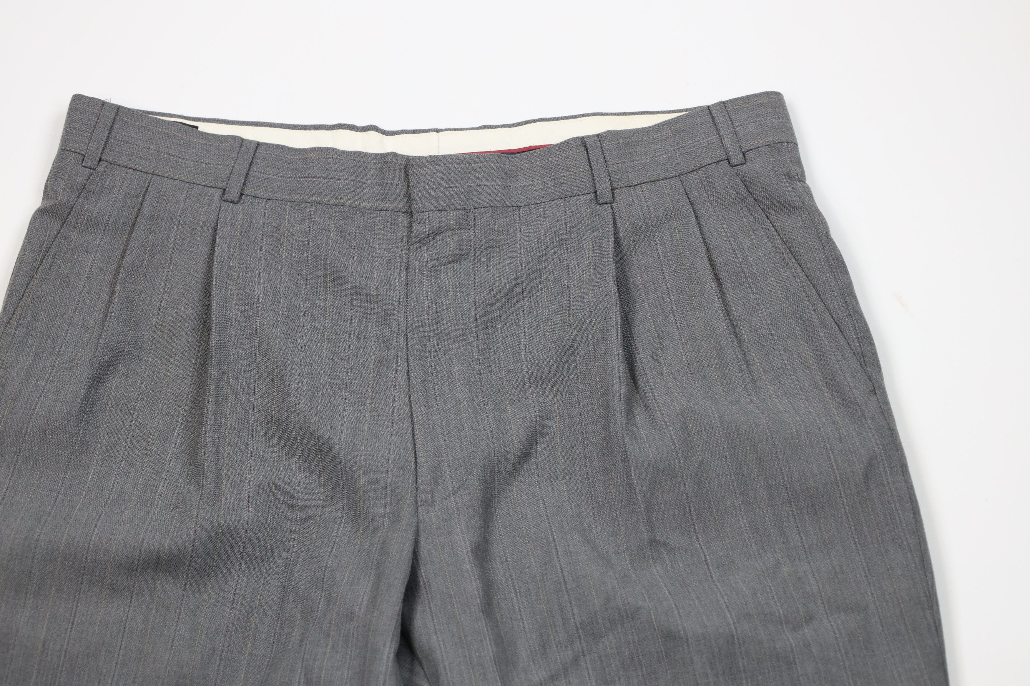 Vintage Vintage 90s Streetwear Knit Striped Wide Leg Chino Pants Size US 38 / EU 54 - 2 Thumbnail