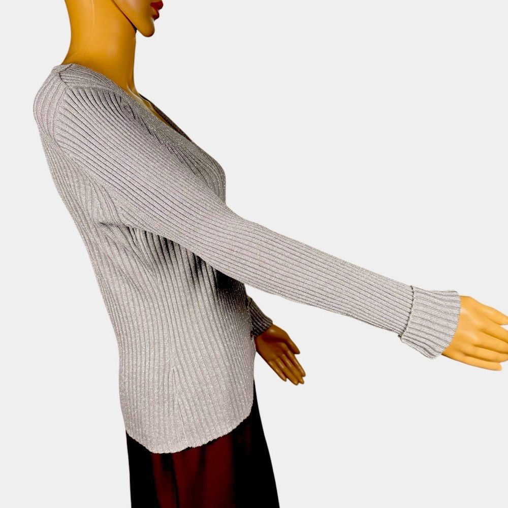 Other Vintage Clio Silk Knit Sparkle Long Sleeve Cardigan Size M Size M / US 6-8 / IT 42-44 - 3 Thumbnail