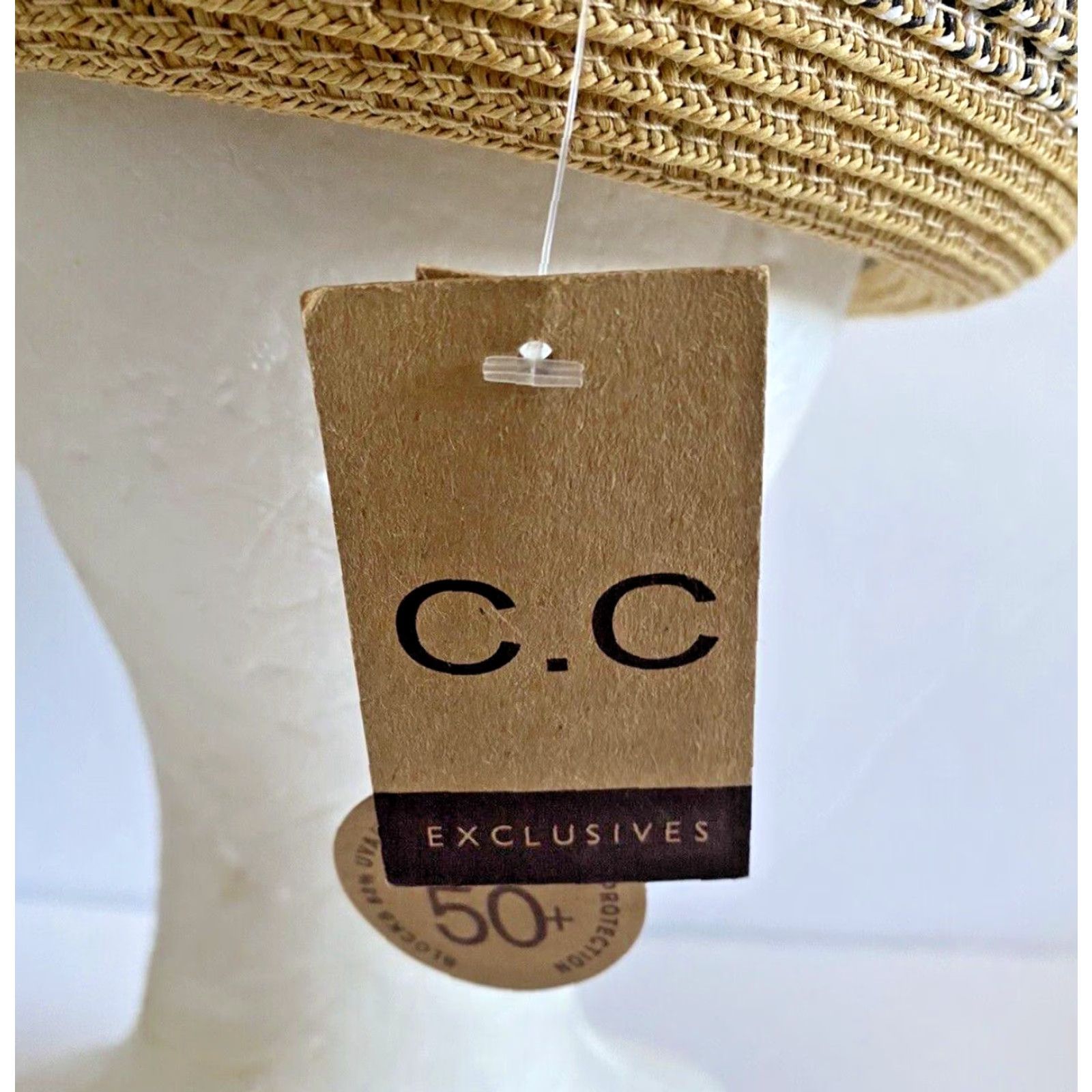Vintage NWT C.C Exclusives Brown Hat UV Protection UPF 50+ Paper Polyester One Size Women Beach Outdoor Sunglasses? Size ONE SIZE - 6 Thumbnail