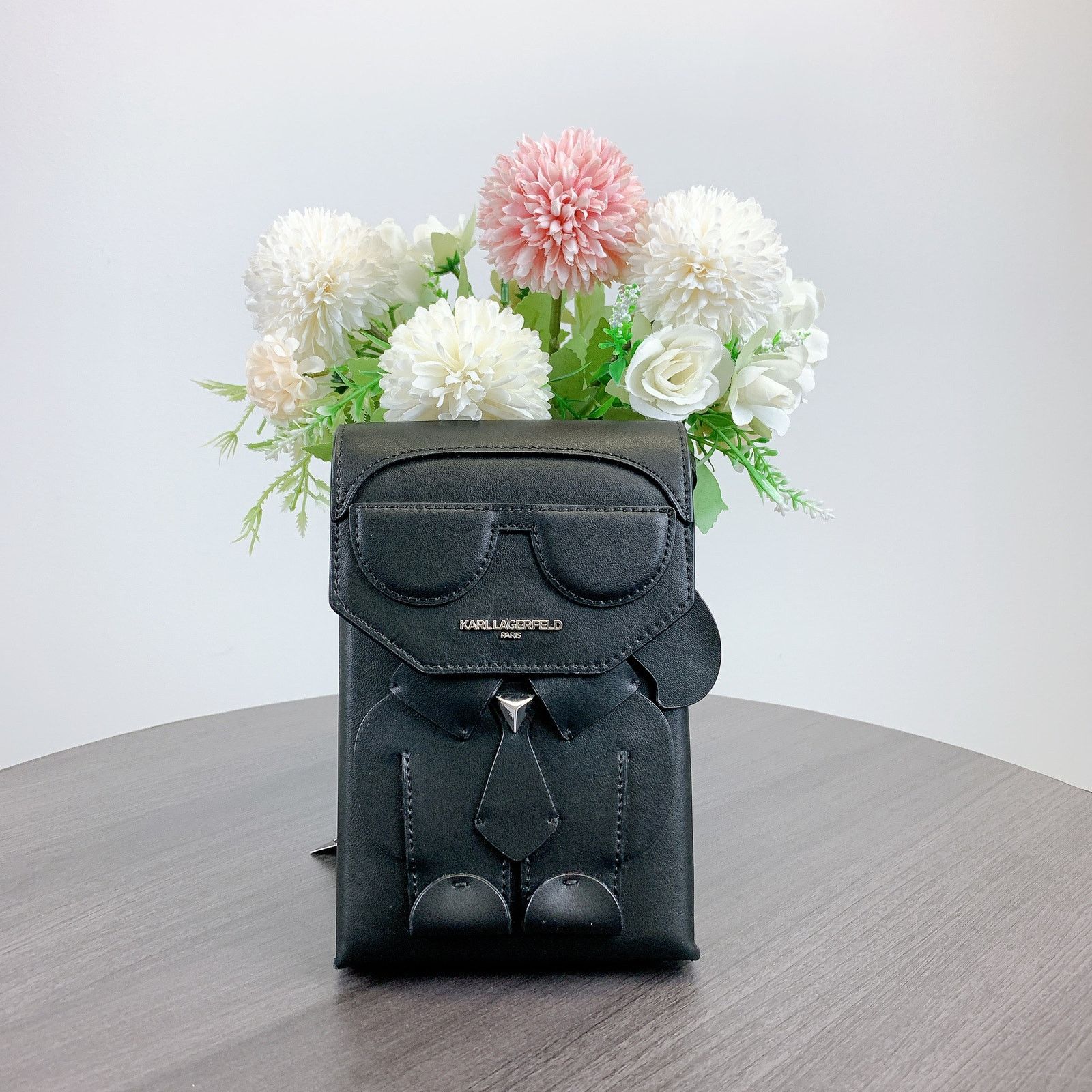 Karl Lagerfeld Karl Lagerfeld LH4ED3CQ PARIS Leather Crossbody IN Black Size ONE SIZE - 2 Thumbnail