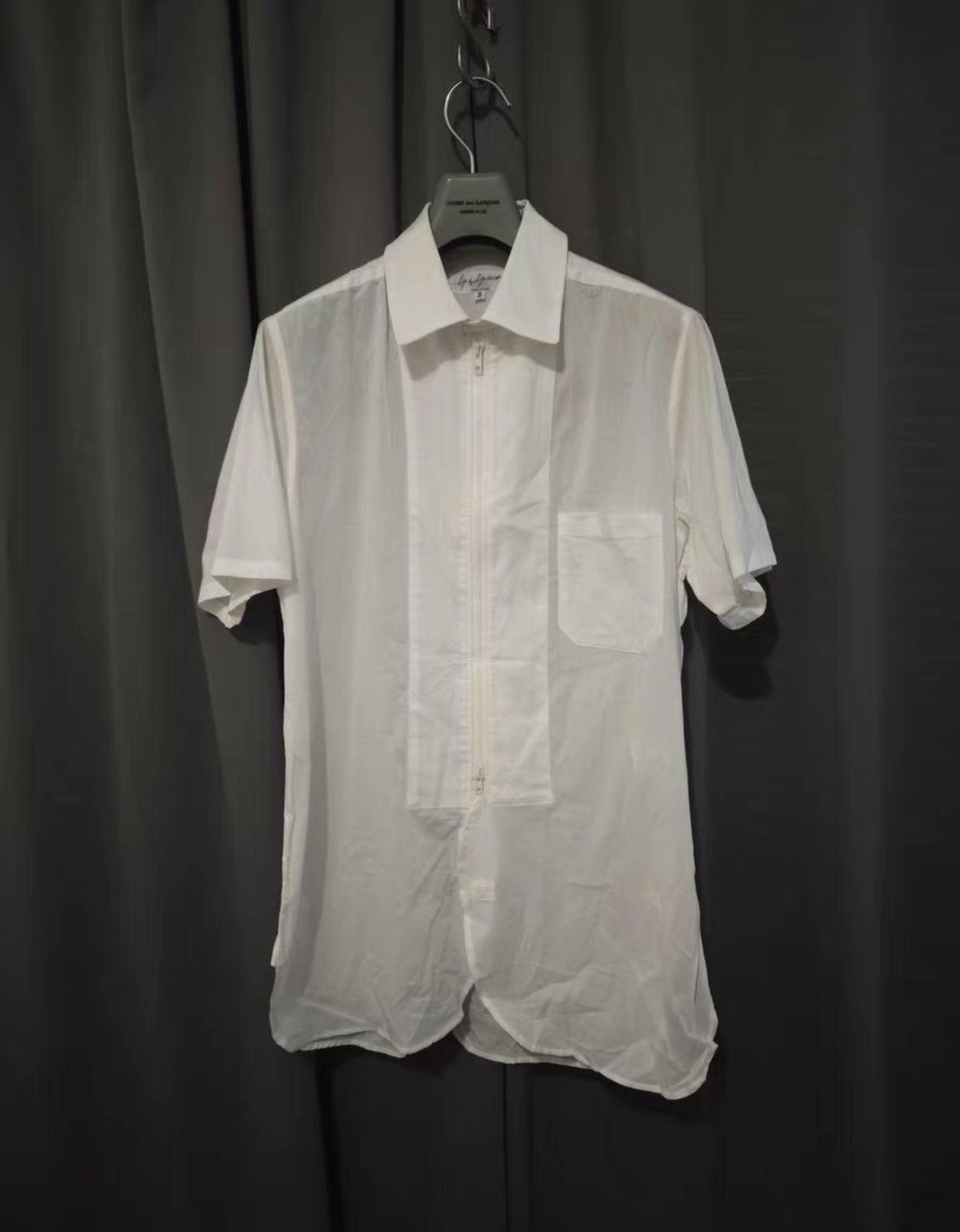 Yohji Yamamoto Yohji Yamamoto Zip-Up Short Sleeve Shirt Size US S / EU 44-46 / 1 - 1 Thumbnail