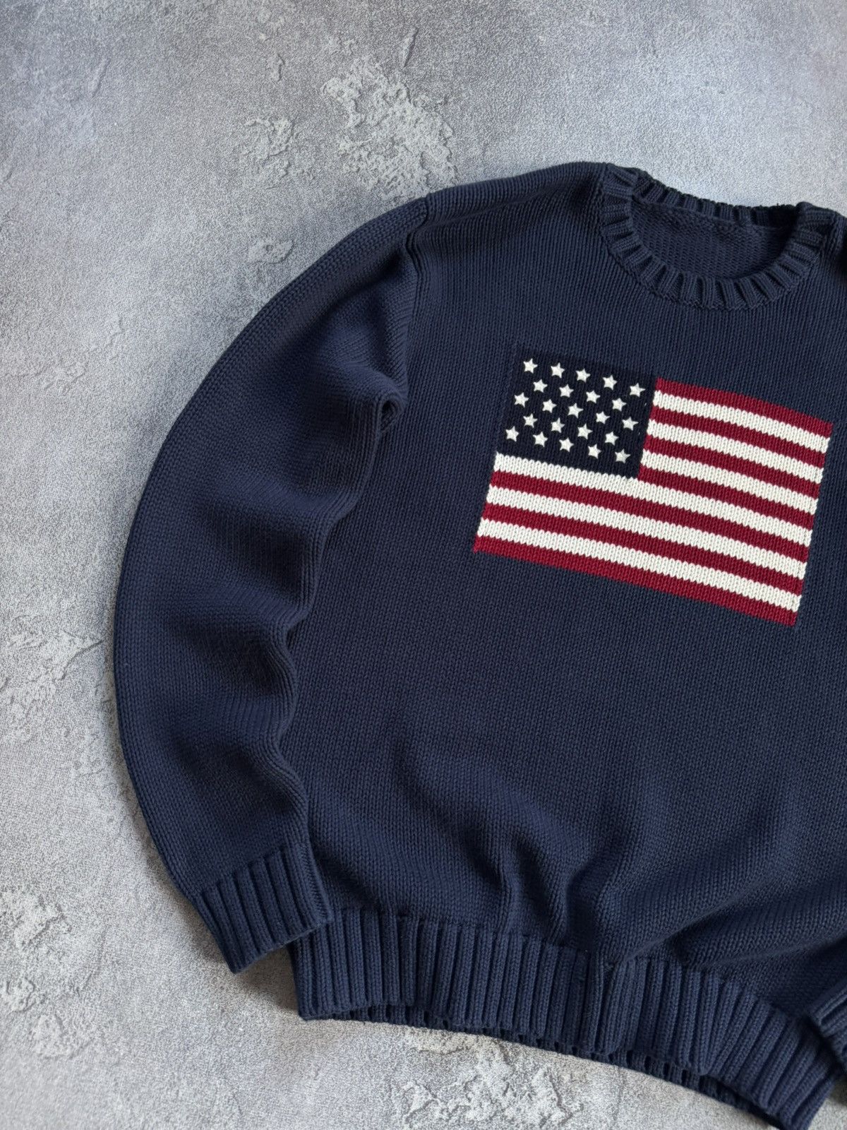 Other USA 🇺🇸 Flag retro knitwear 🧶 sweater jumper pullover 90s Size US M / EU 48-50 / 2 - 2 Thumbnail