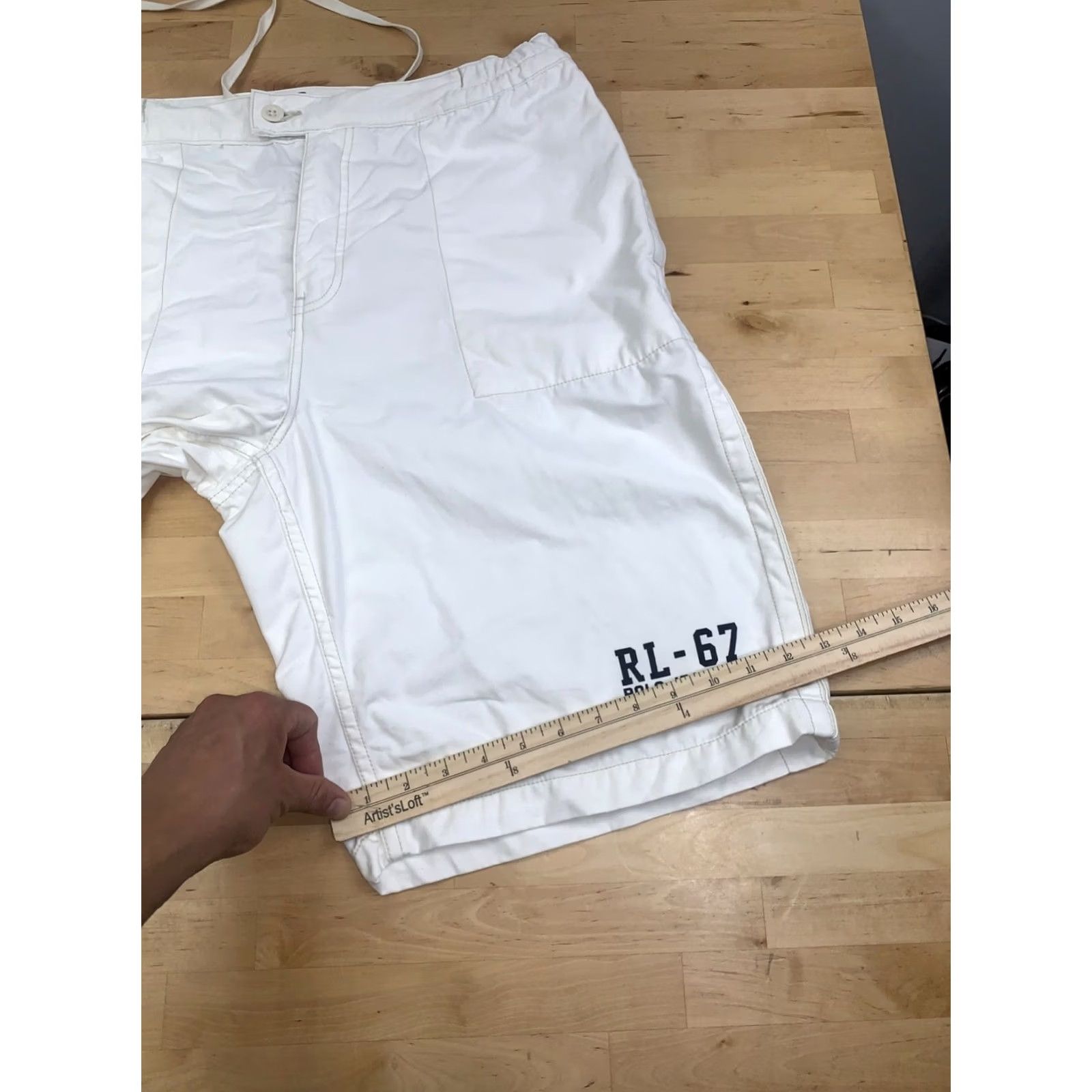 Polo Ralph Lauren Polo Ralph Lauren Polo Jeans 67 Shorts Men L White Cotton Casual Button Drawstring 13246 Size US L / EU 52-54 / 3 - 7 Thumbnail