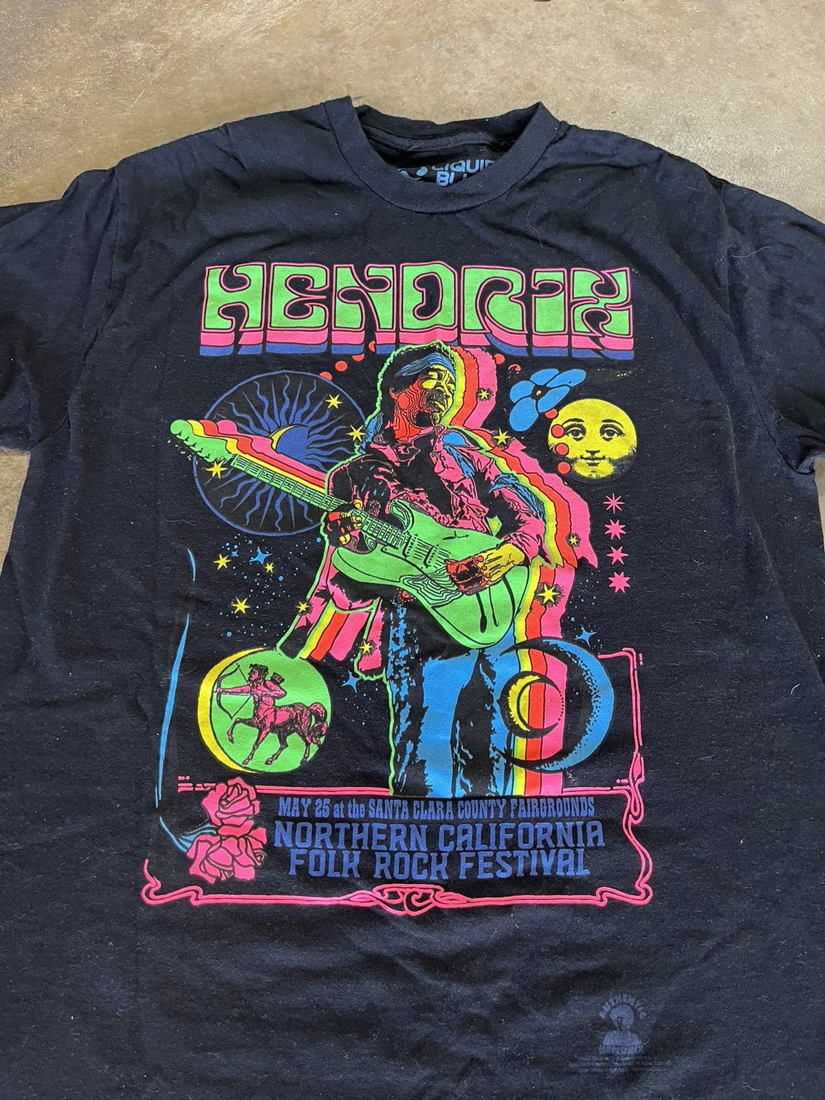 Liquid Blue Jimi Hendrix Concert Tee Size US M / EU 48-50 / 2 - 2 Thumbnail