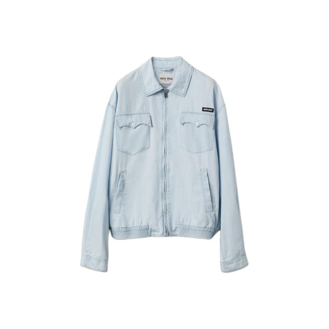 Miu Miu Miu Miu Cotton Logo Zip Jacket Size 40 Size S / US 4 / IT 40 - 1 Thumbnail