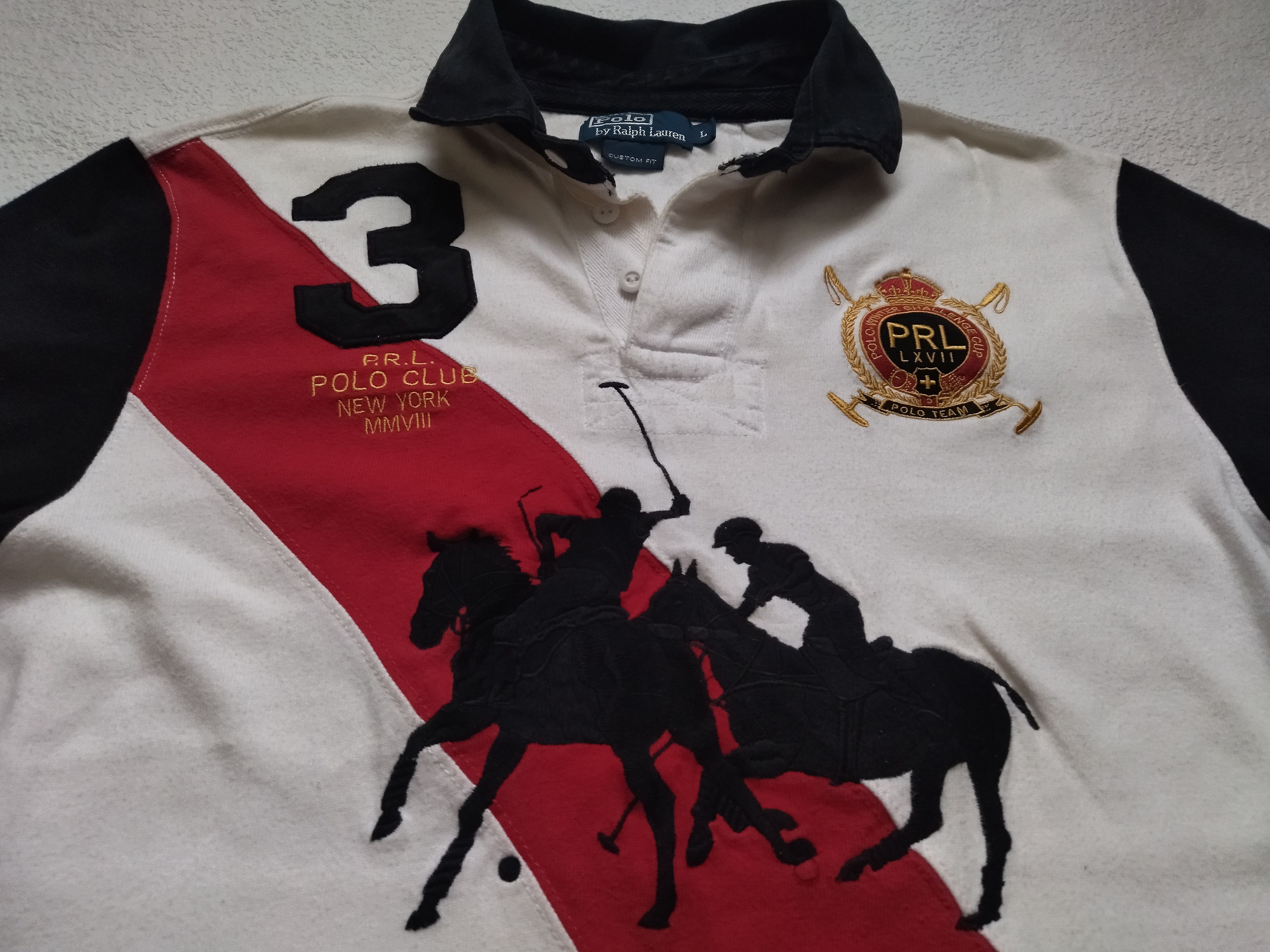 Polo Ralph Lauren × Vintage Vintage Polo Rugby manches longues polo shirt very rare Size US L / EU 52-54 / 3 - 3 Thumbnail