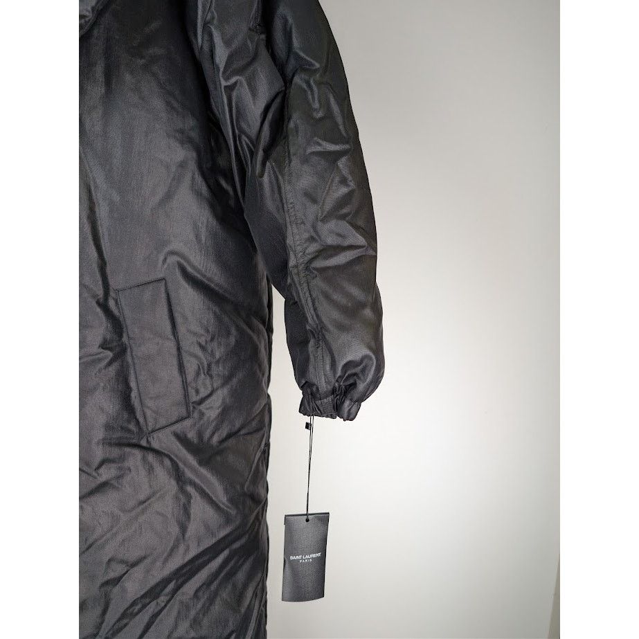 Saint Laurent Paris o1rshd1 Canvas Tech Maxi Coat in Black Size US M / EU 48-50 / 2 - 6 Thumbnail